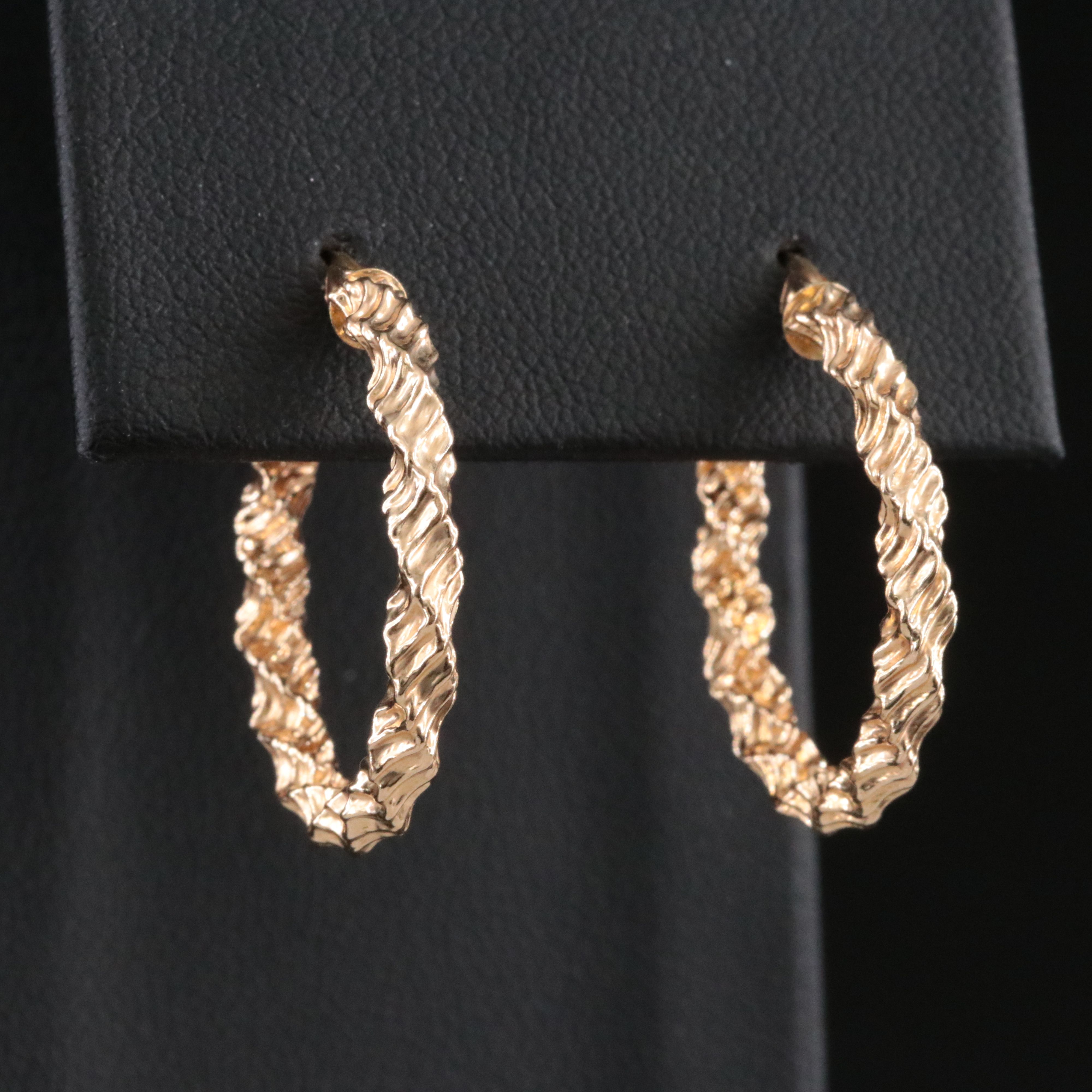 10K Rope Hoop Earrings