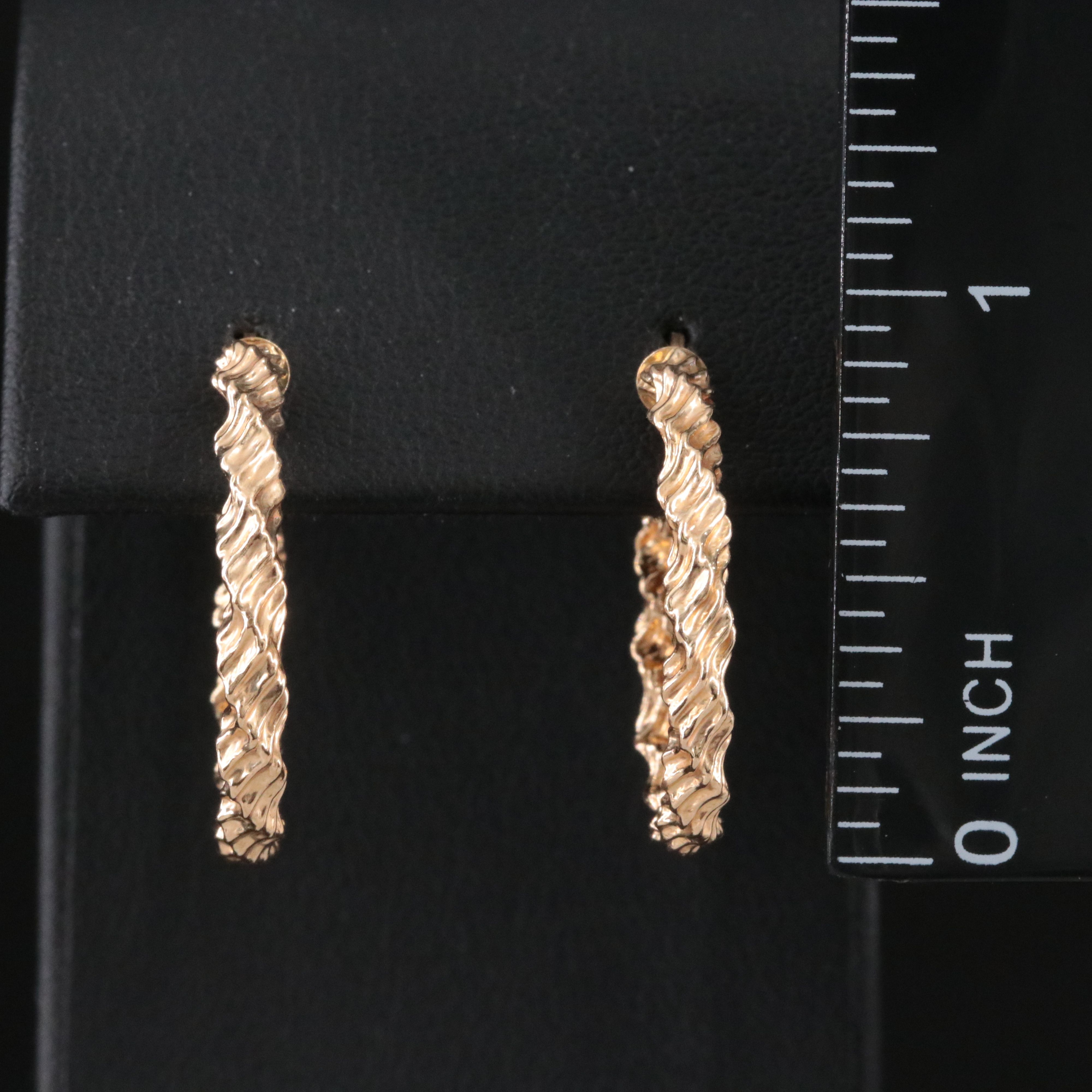 10K Rope Hoop Earrings