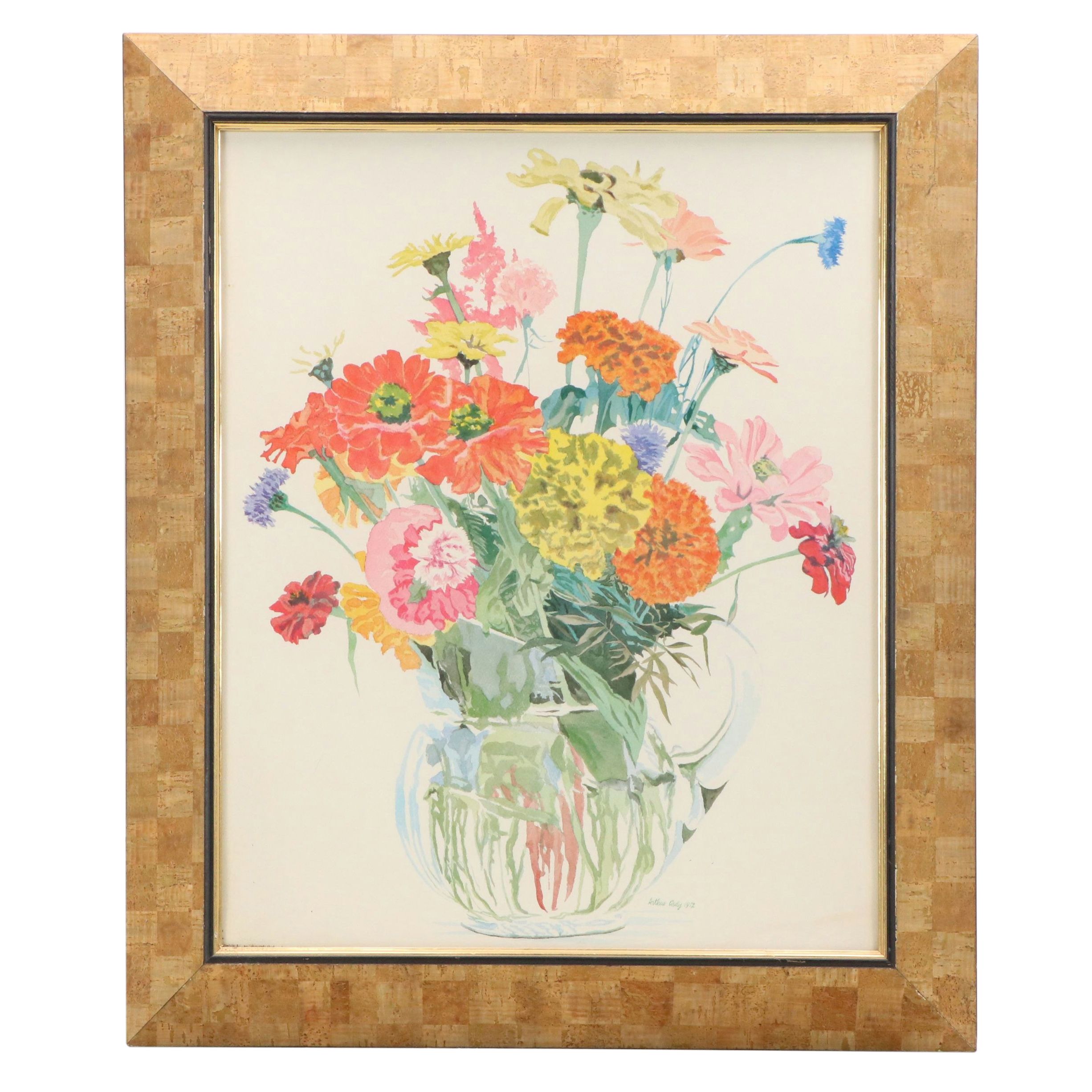 After Arthur Cady Offset Lithograph "The Country Bouquet"