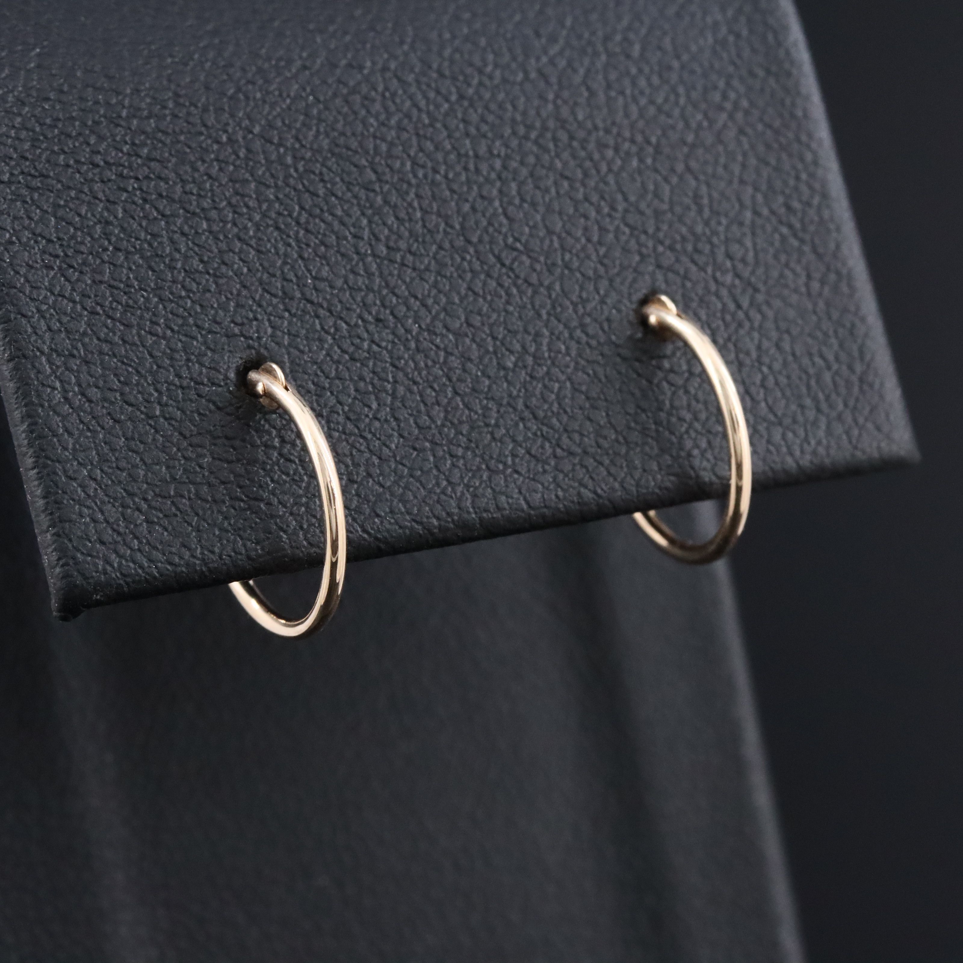 10K Huggie Hoop Earrings