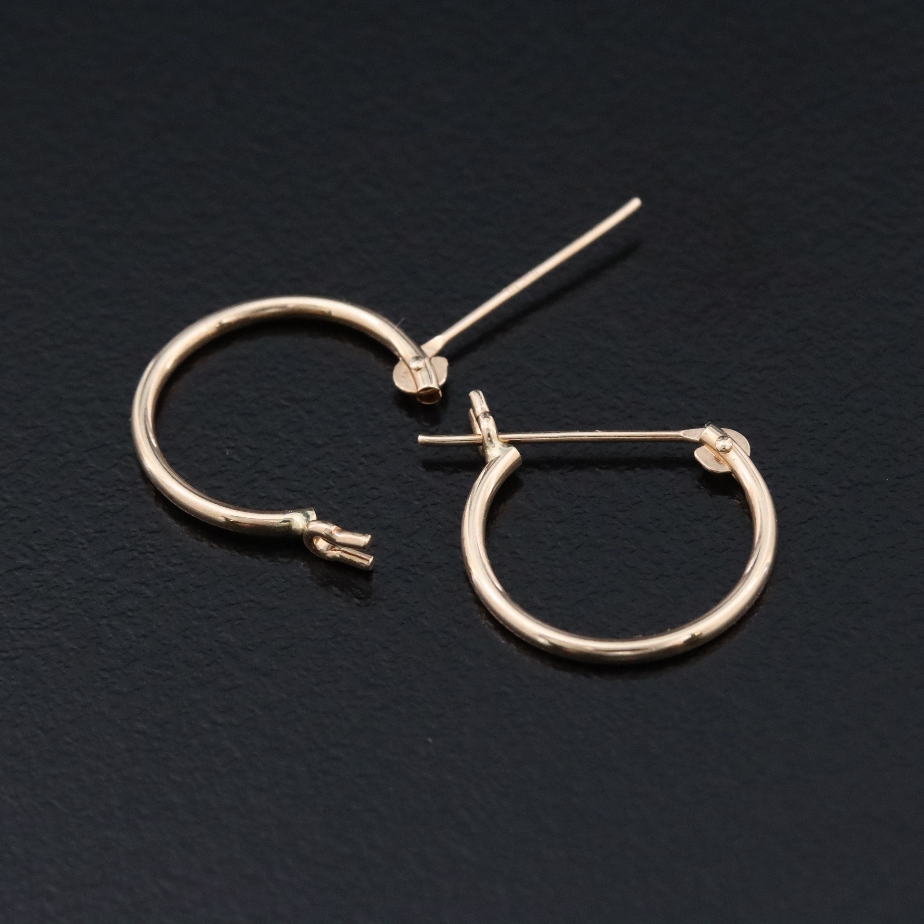 10K Huggie Hoop Earrings