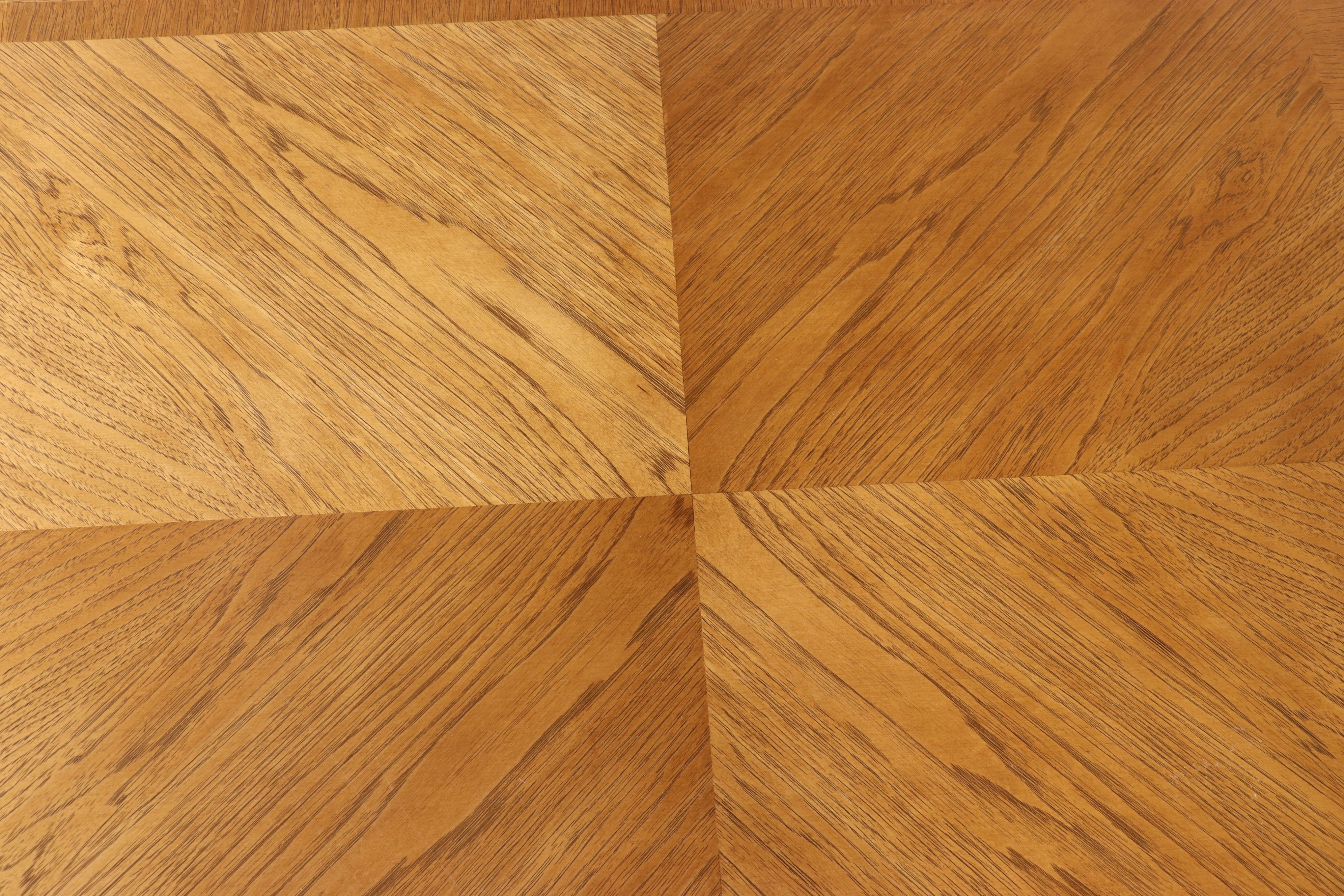 Regency Style Marquetry Pedestal Dining Table, Late 20th Century