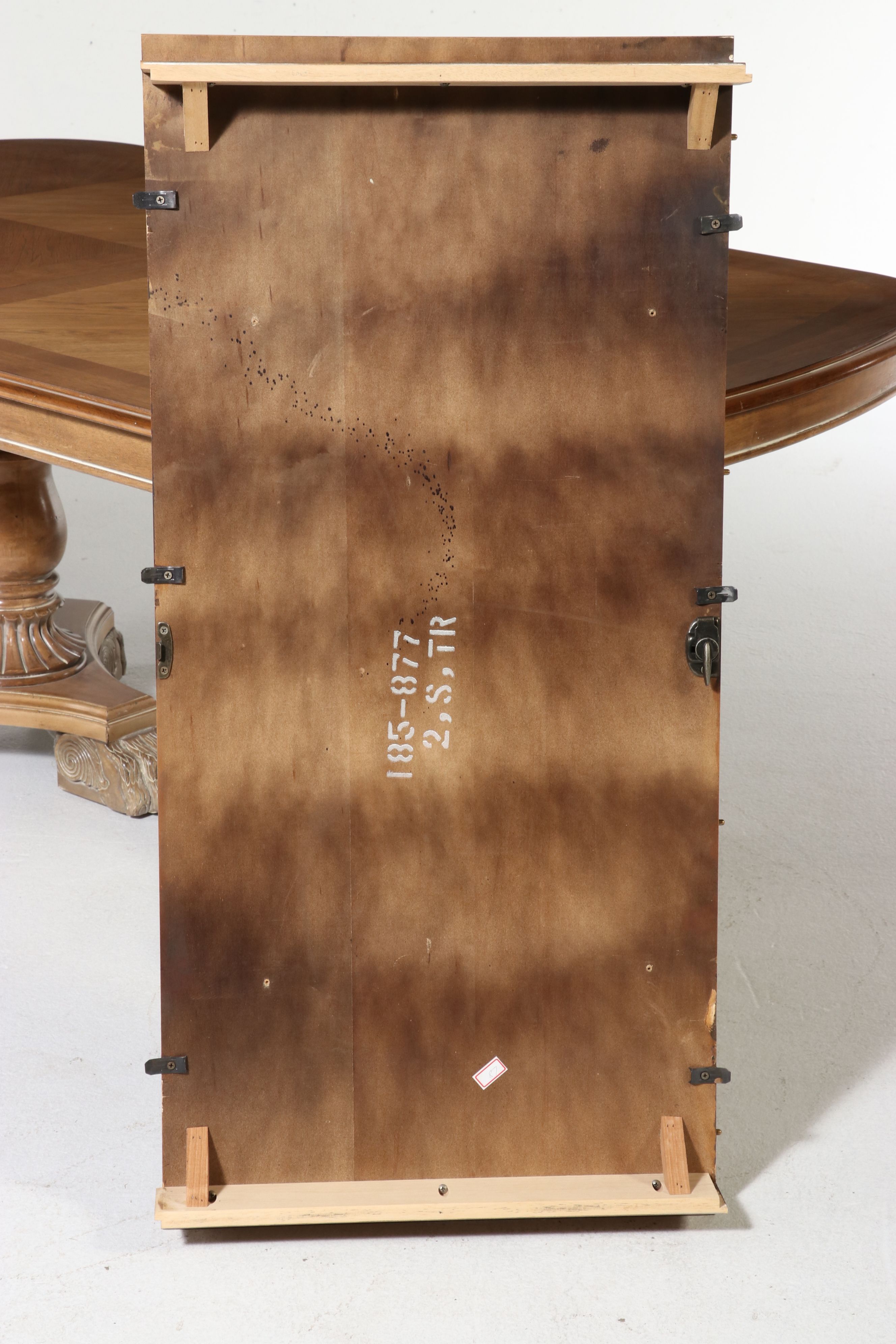 Regency Style Marquetry Pedestal Dining Table, Late 20th Century