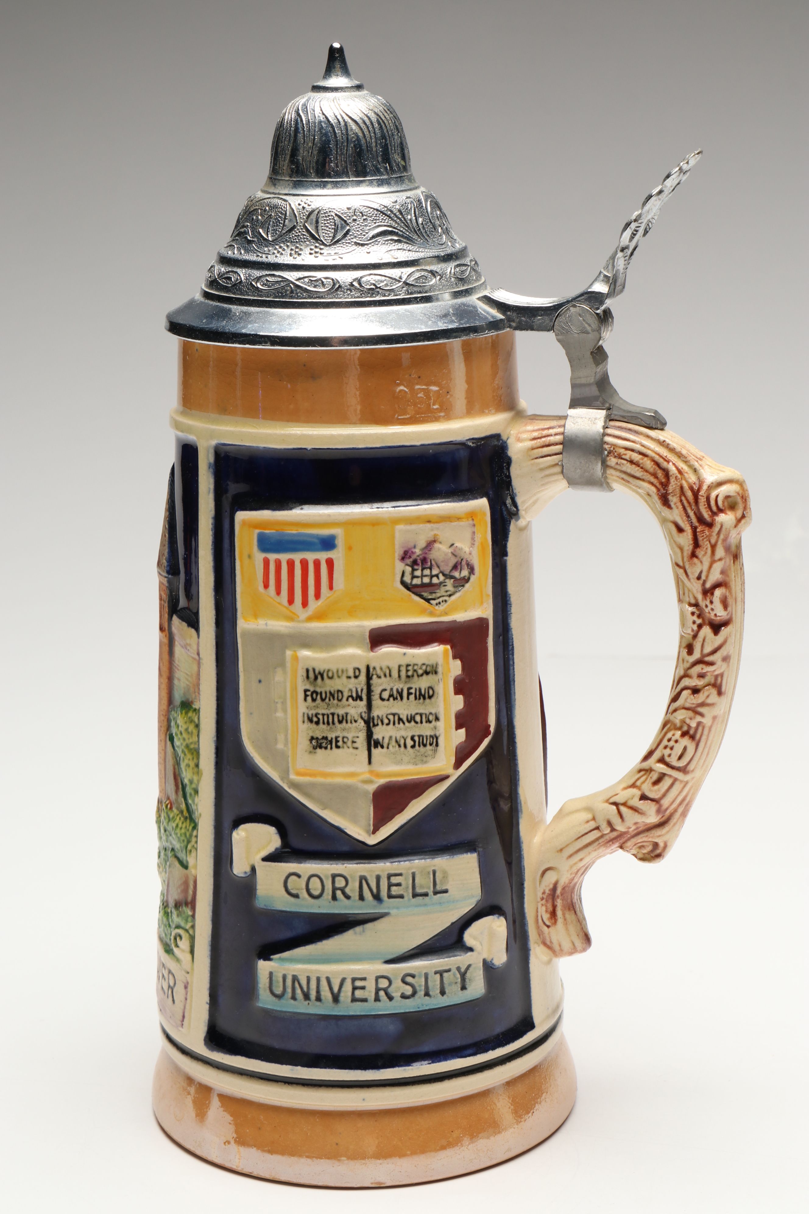 Cornell University German Eric P. Mihan Beer Stein and Libbey Shot Glass
