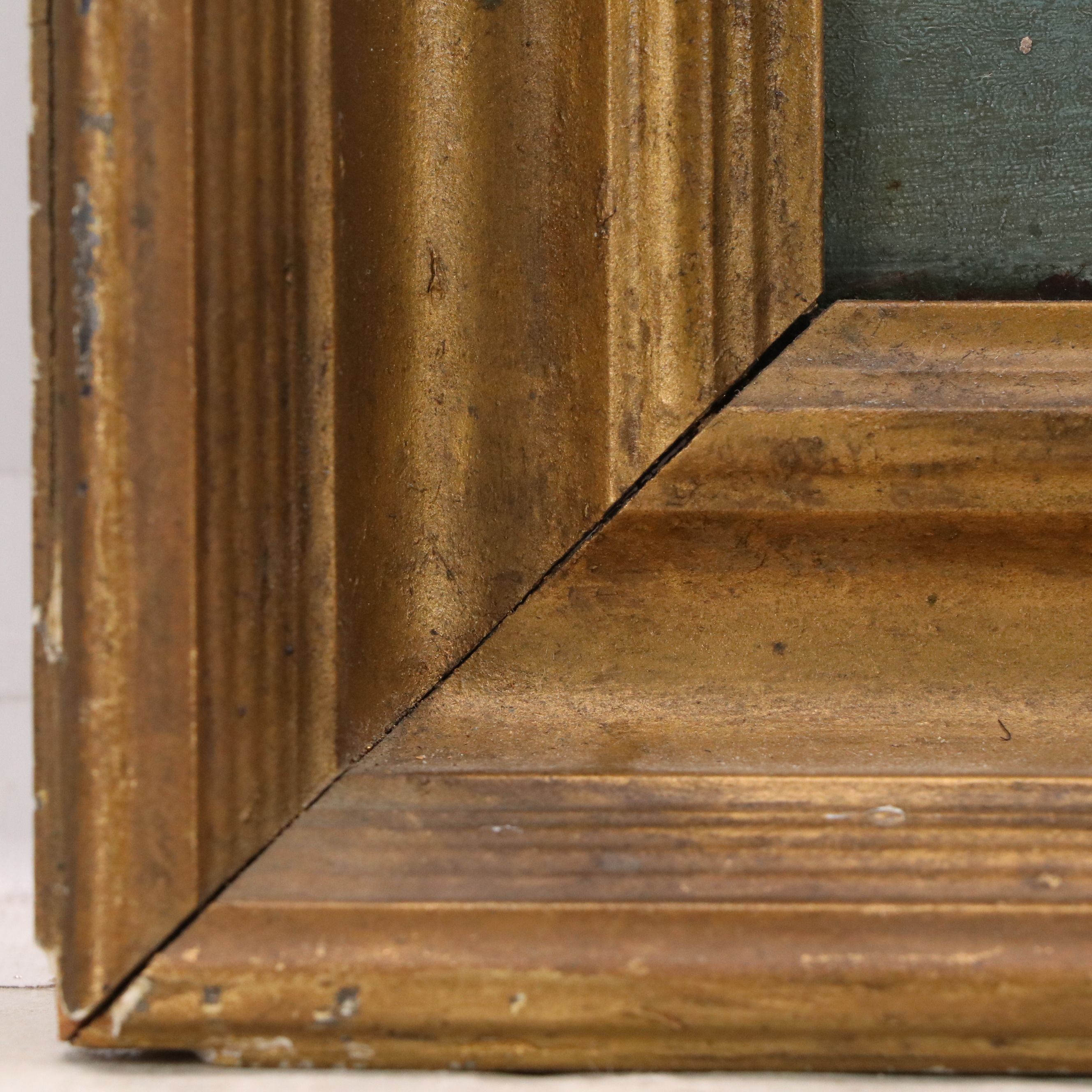 Wooded River Landscape Oil Painting, 1884