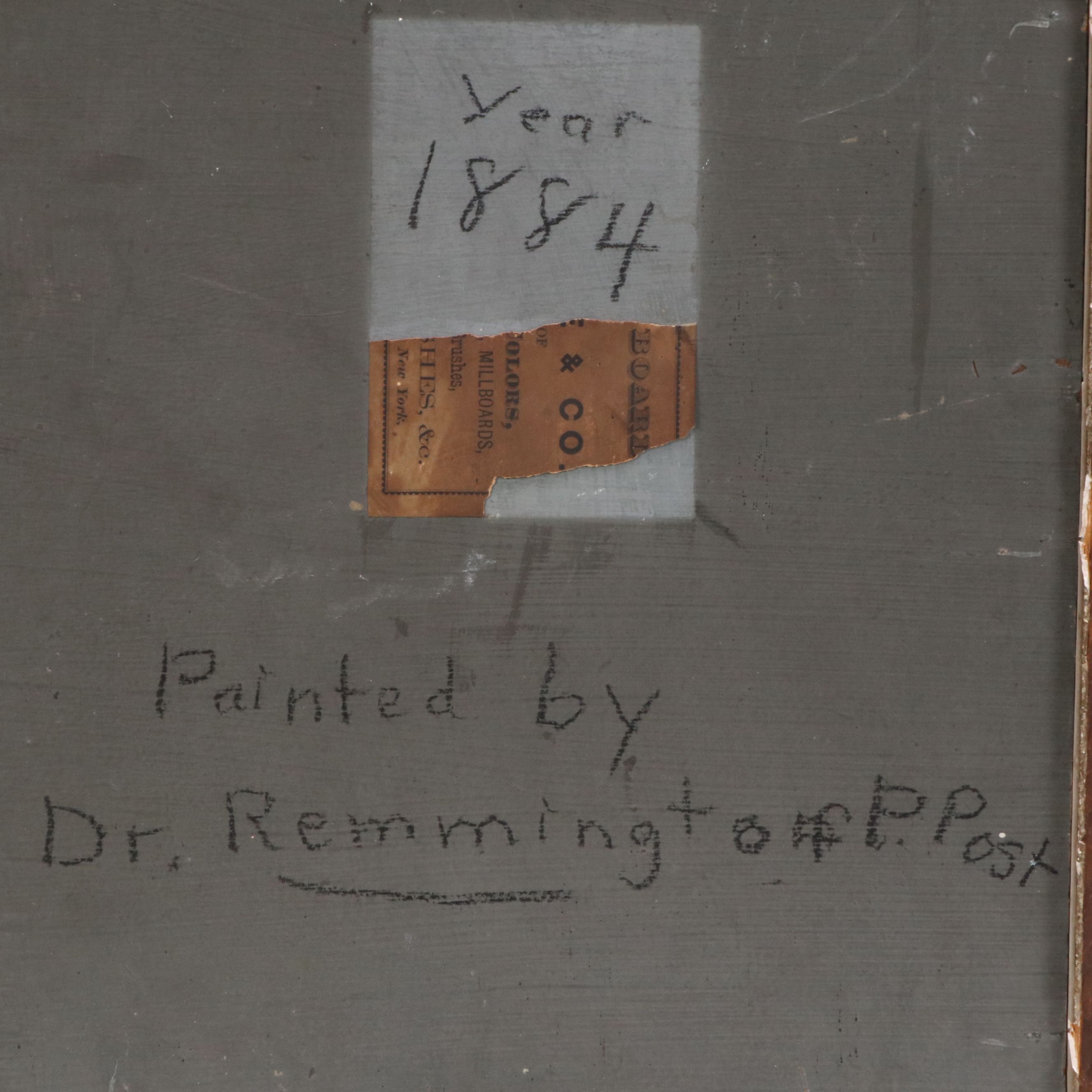 Wooded River Landscape Oil Painting, 1884