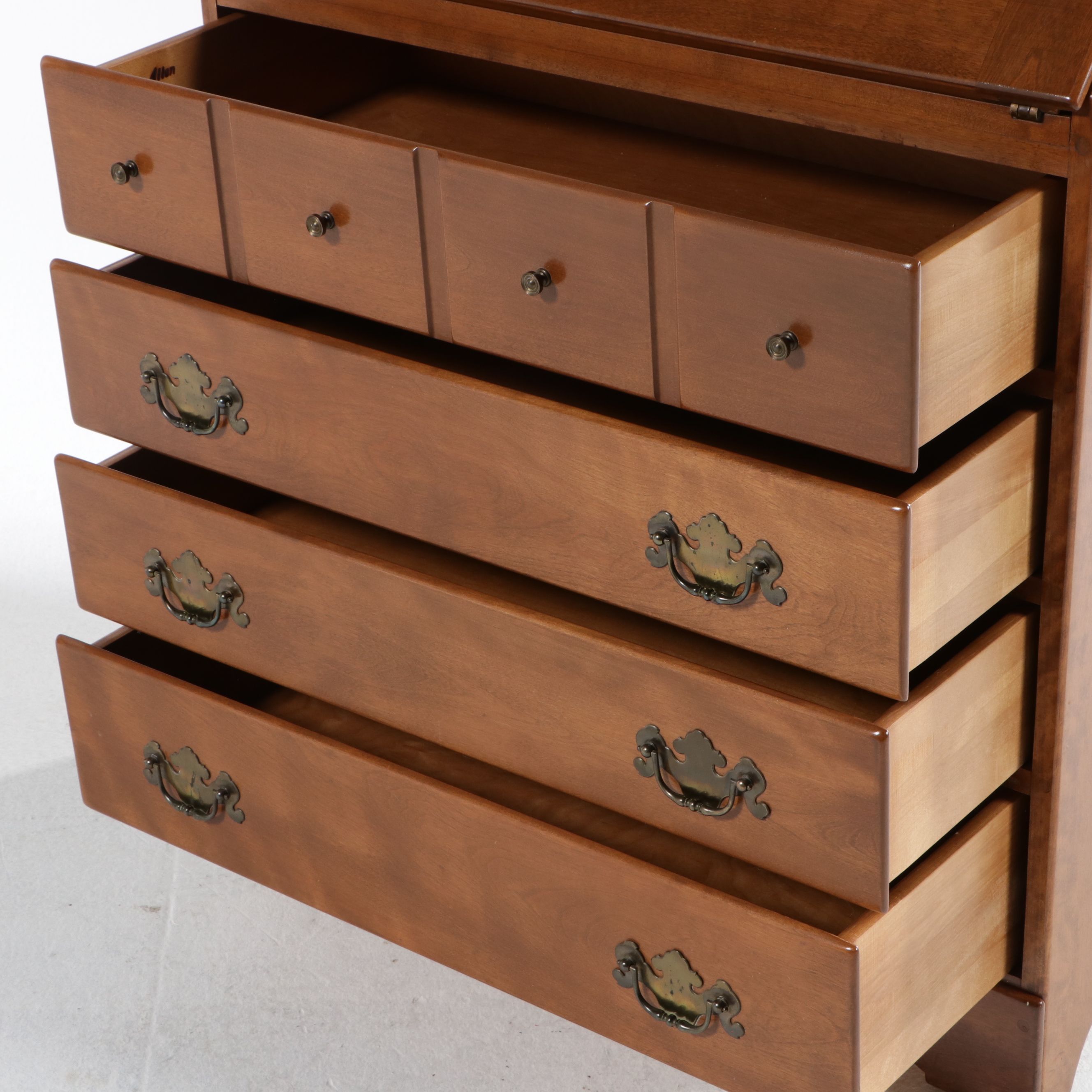 Ethan Allen by Baumritter Colonial Revival Style Maple Slant-Front Desk