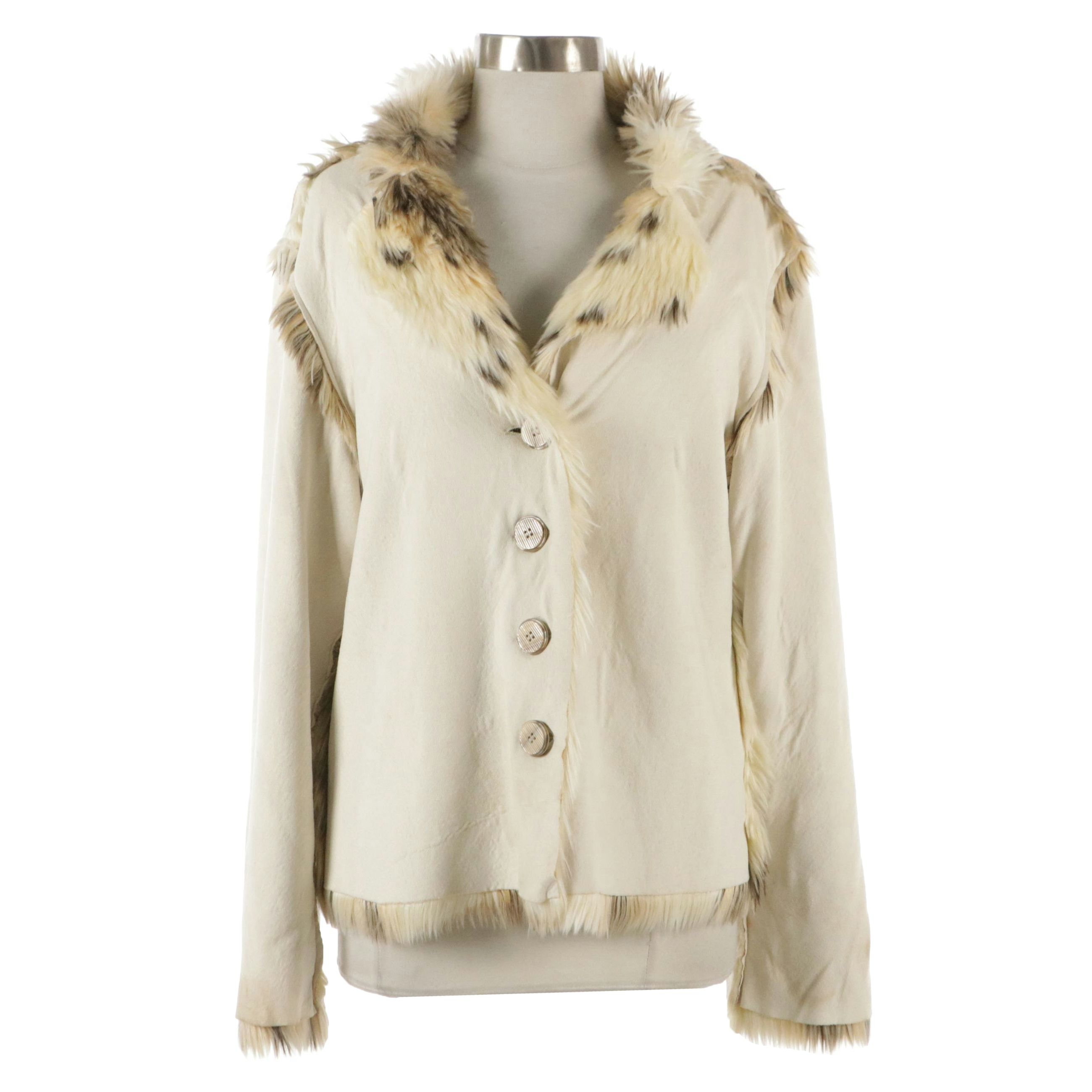 True Grit Faux Leather/Faux Fur Jacket