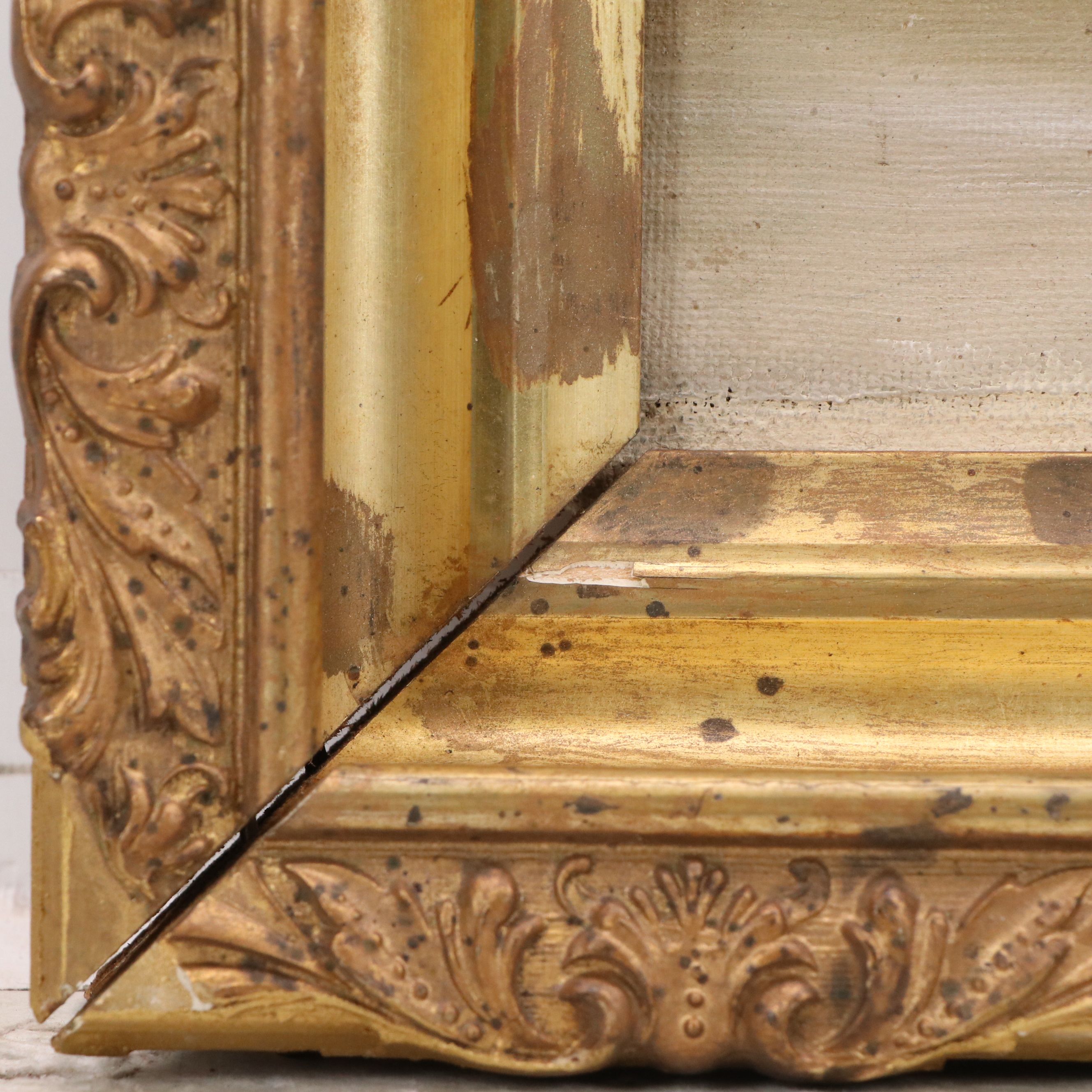 Riverscape Oil on Canvas with Paddlers in Canoe, 20th Century