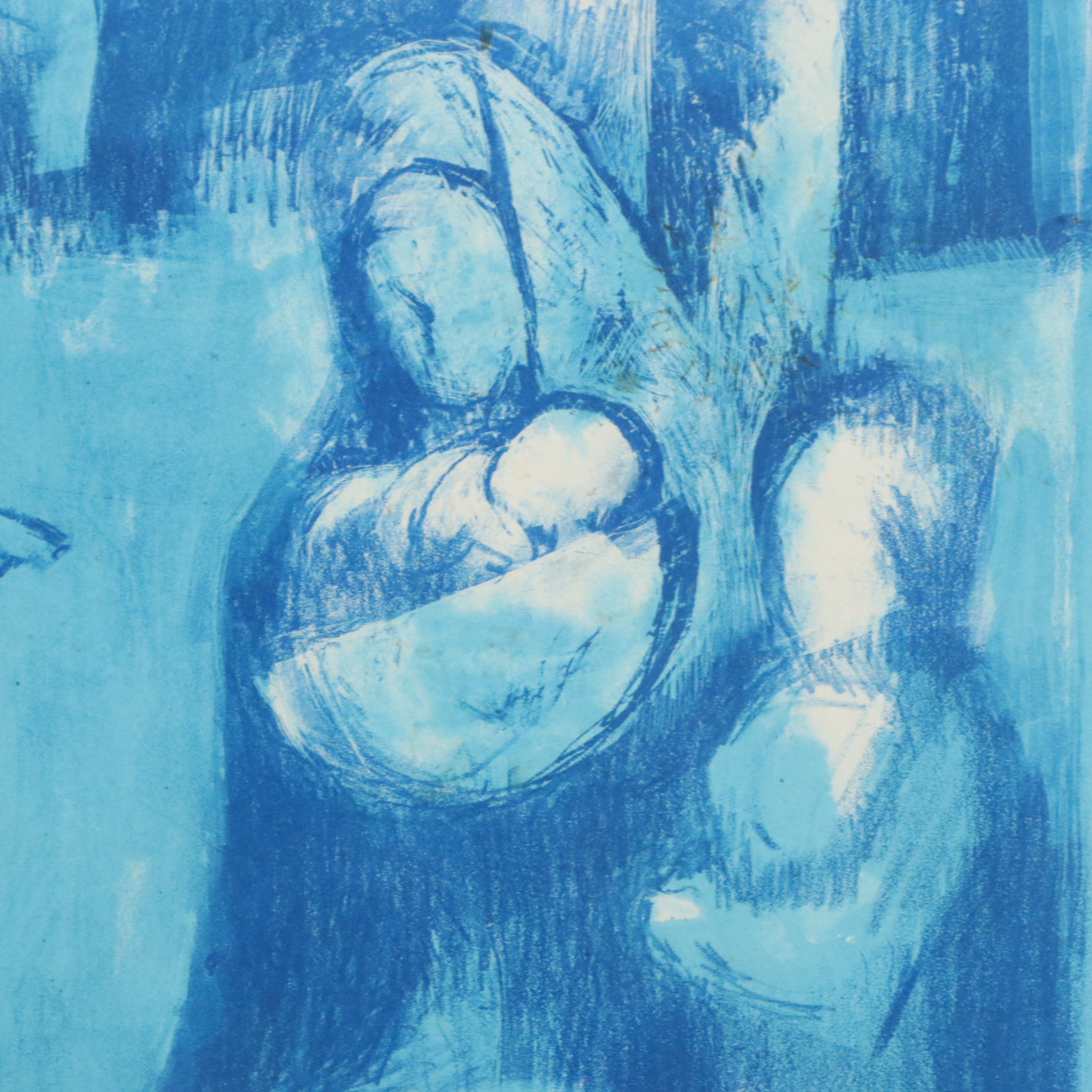 Irving Marantz Color Lithograph "Street Scene, Madrid," Circa 1960