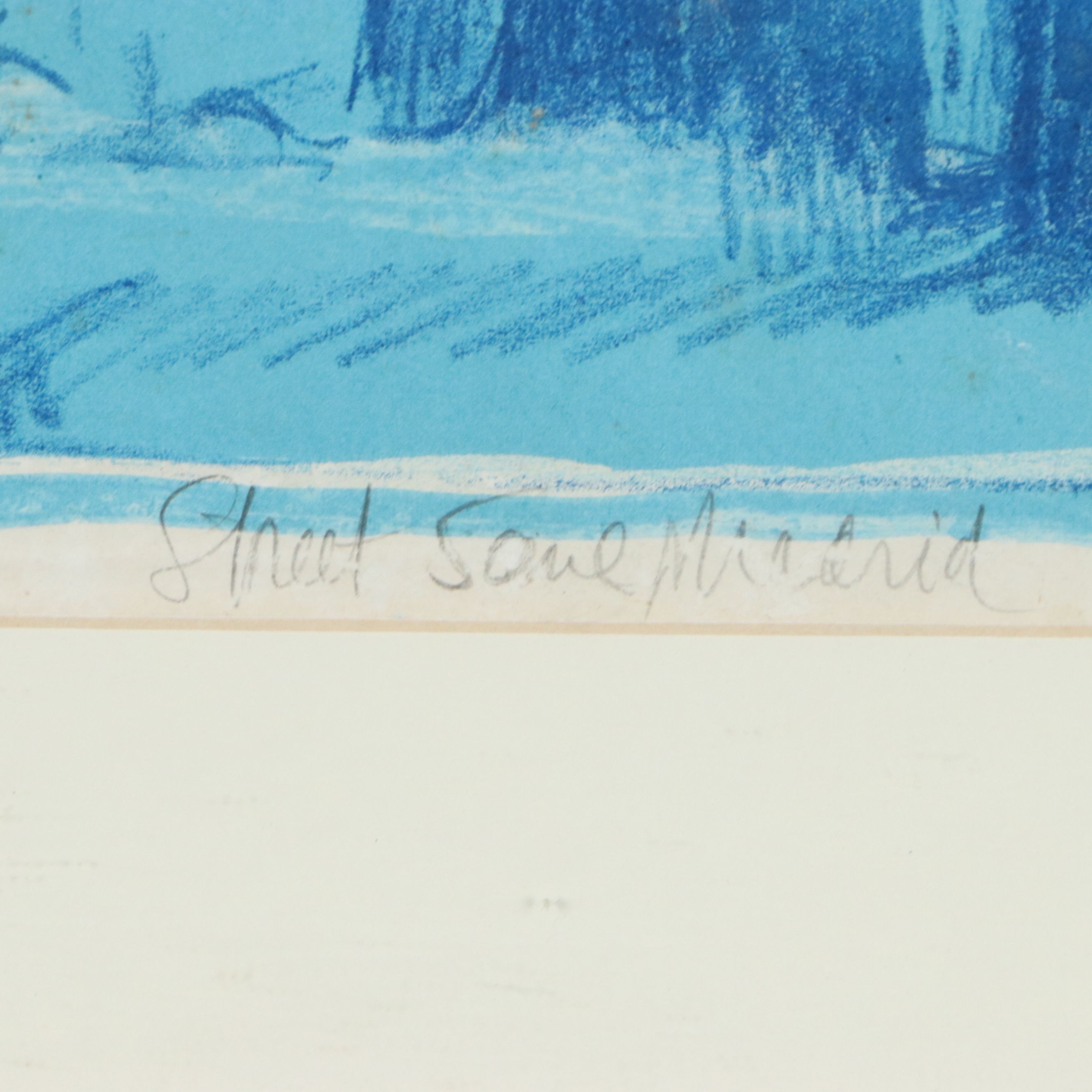 Irving Marantz Color Lithograph "Street Scene, Madrid," Circa 1960