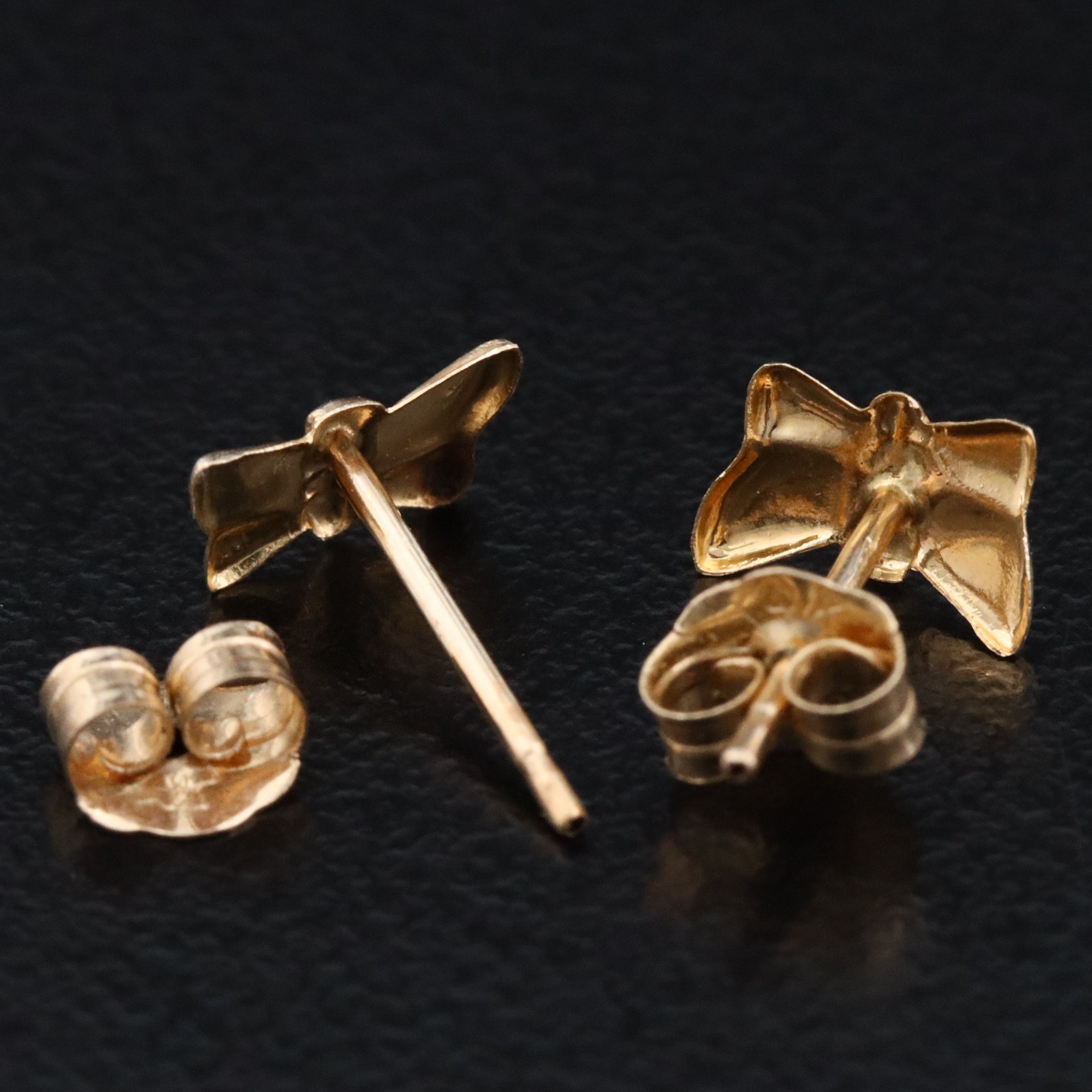 14K Butterfly Stud Earrings