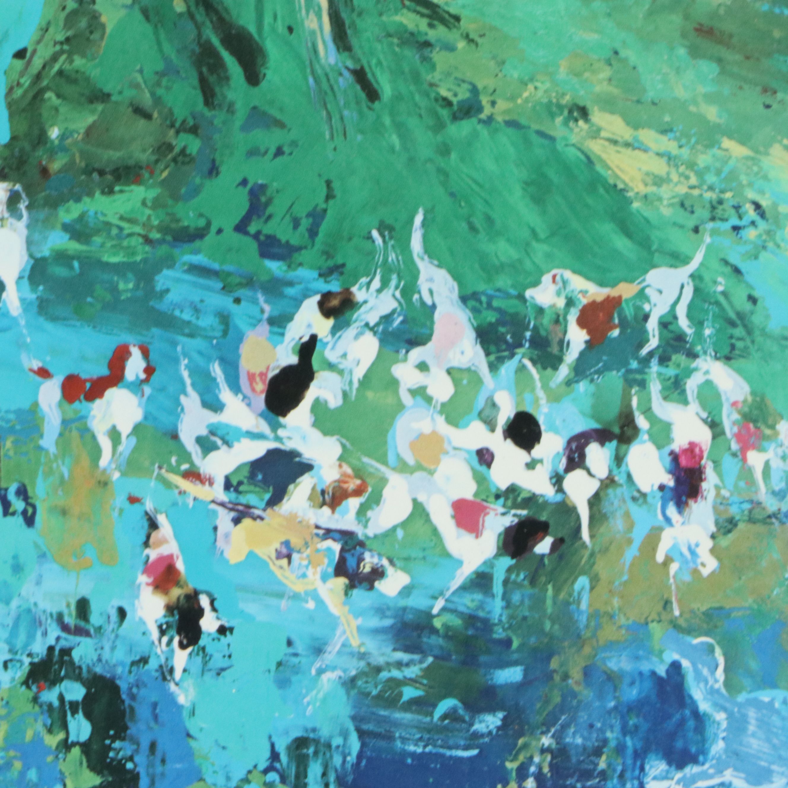 After LeRoy Neiman Offset Lithograph "Hunt for the Unicorn," 1967