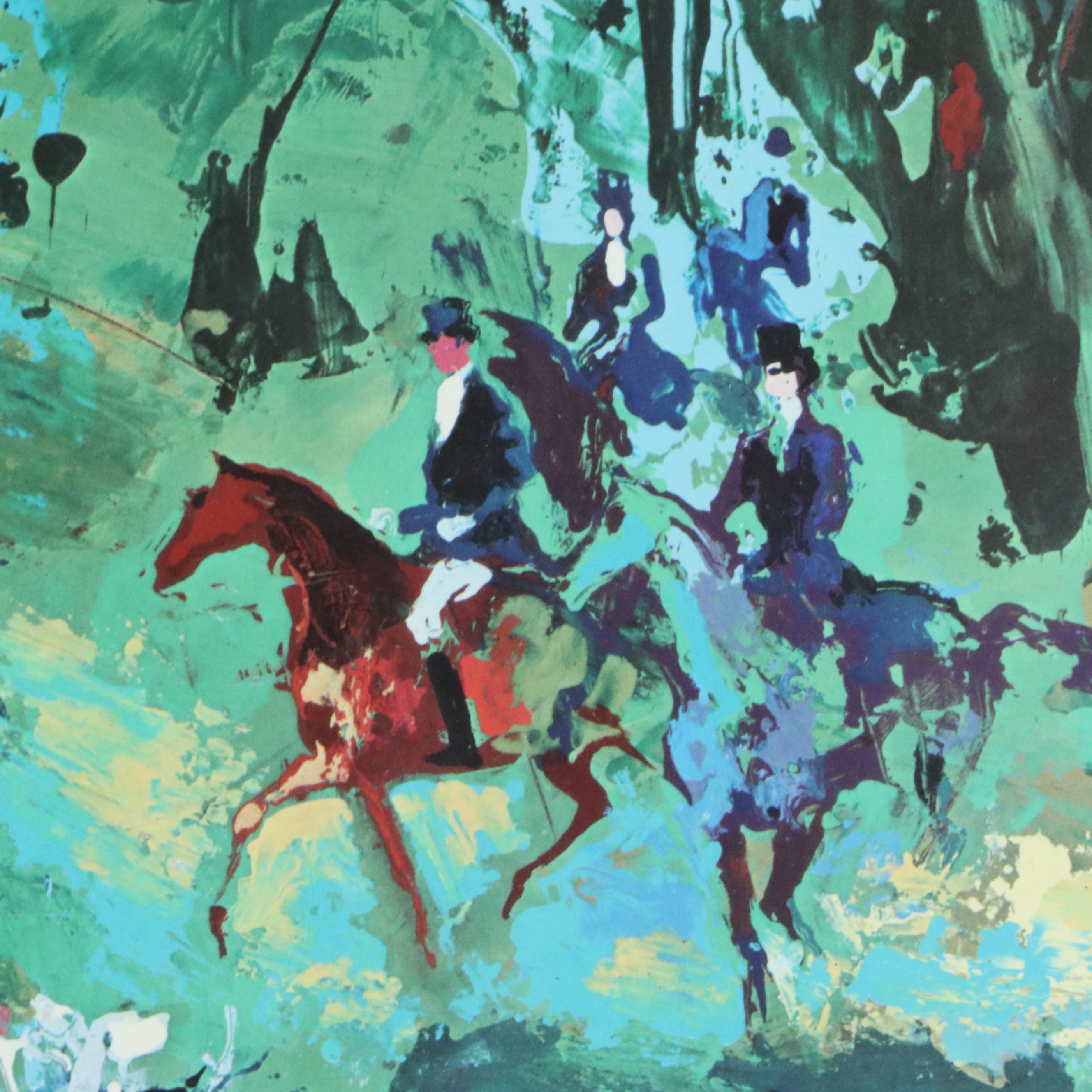 After LeRoy Neiman Offset Lithograph "Hunt for the Unicorn," 1967