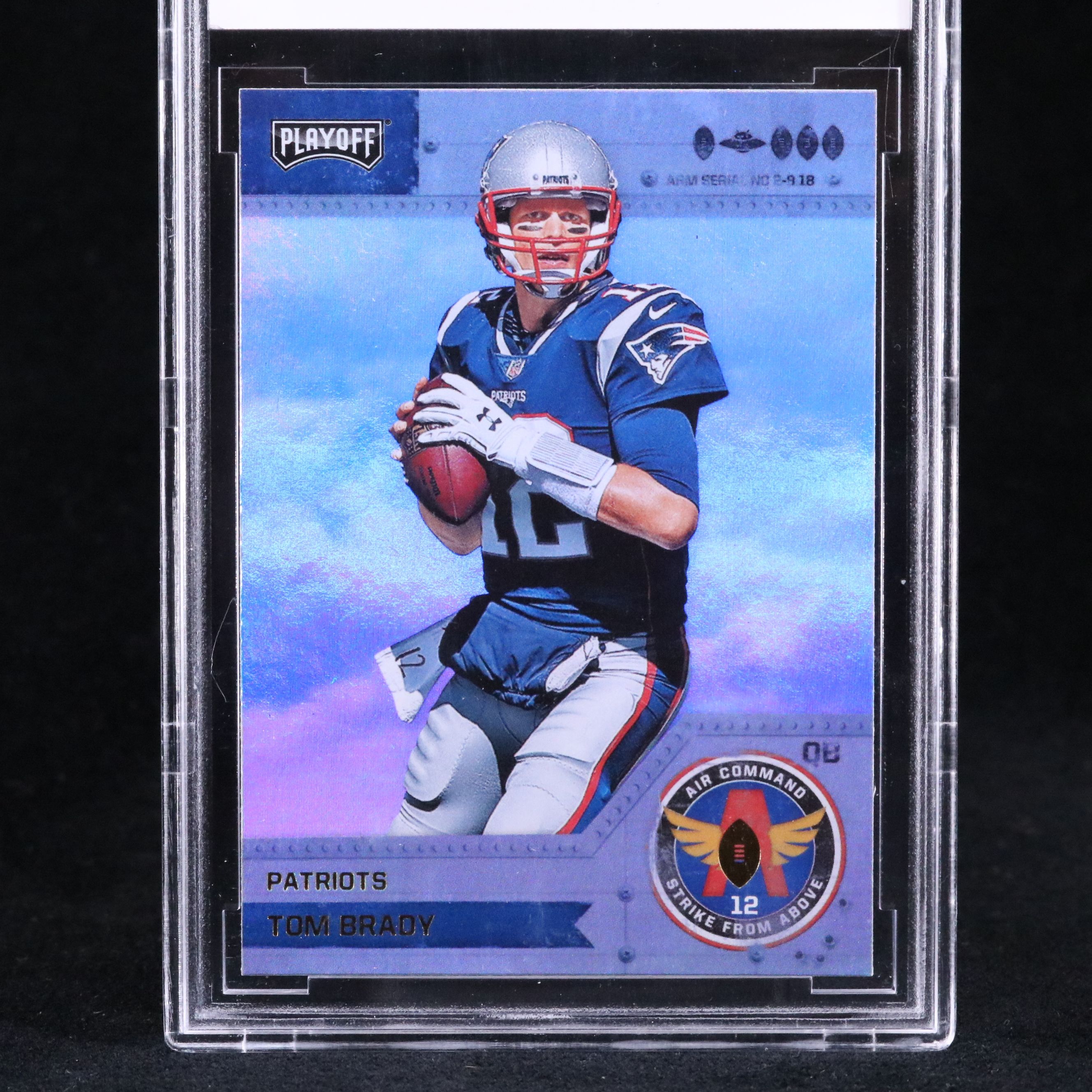 2018 Playoff Tom Brady Air Command Gold Football Card BCCG 10