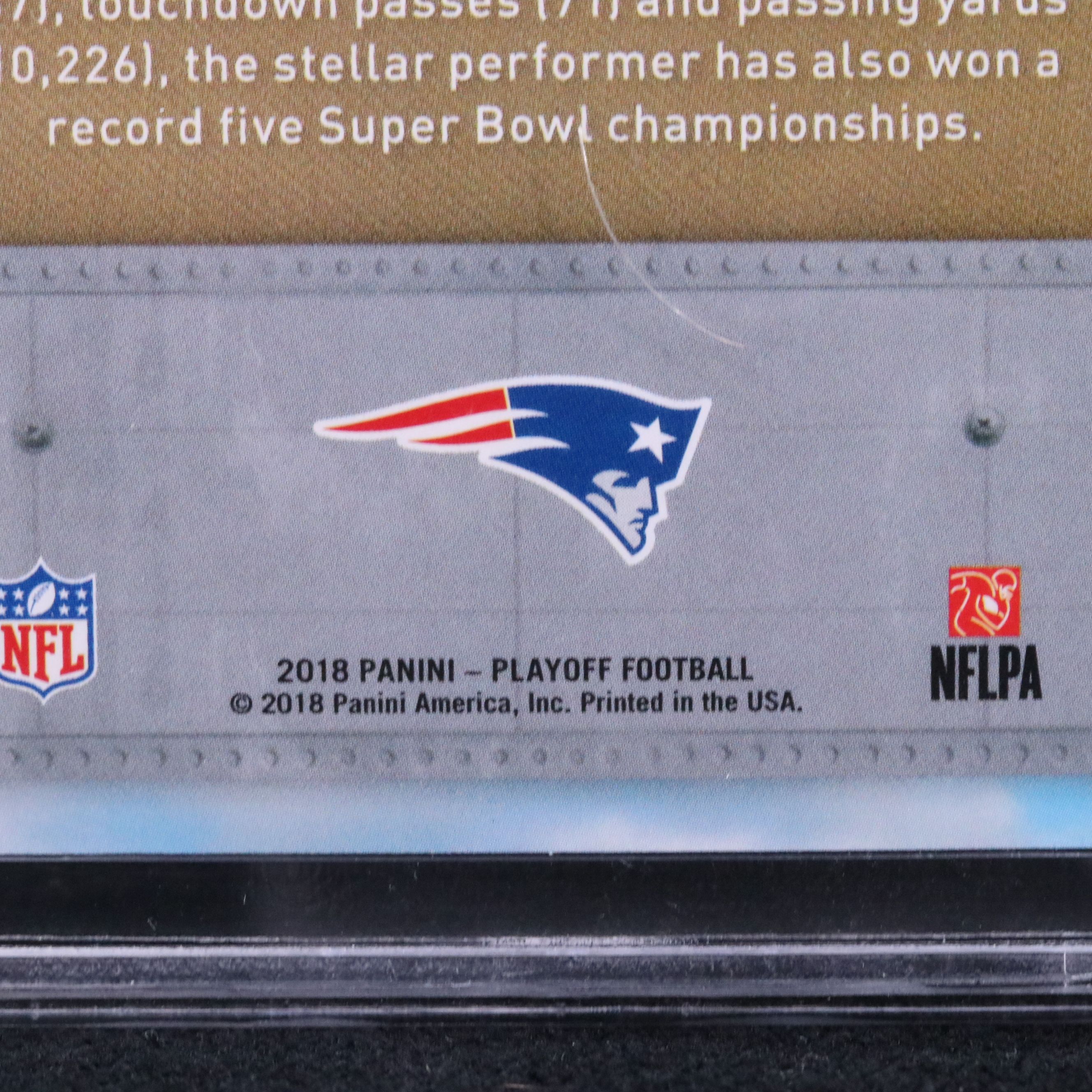 2018 Playoff Tom Brady Air Command Gold Football Card BCCG 10