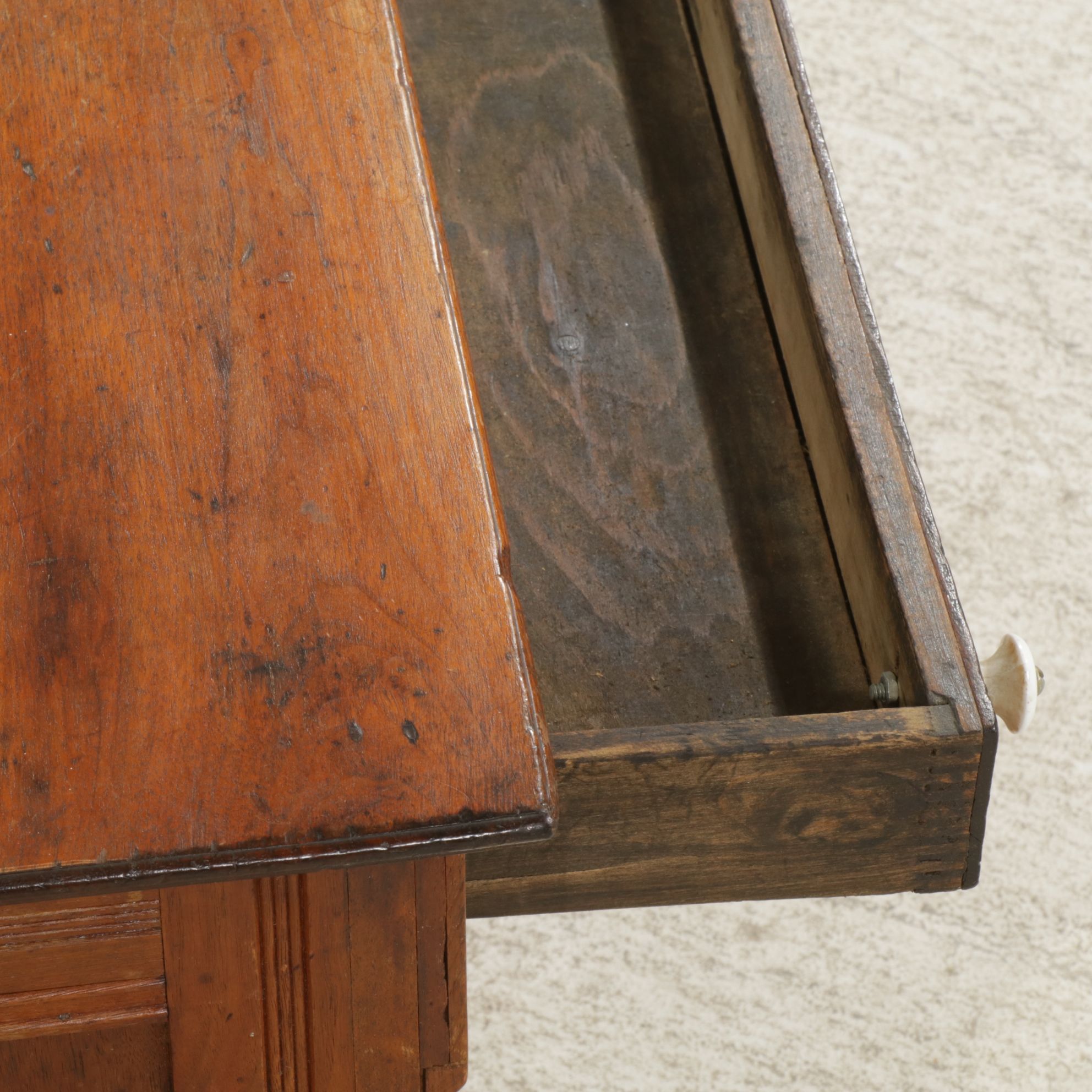 Walnut Four-Drawer Spool Cabinet, Late 19th to Early 20th Century