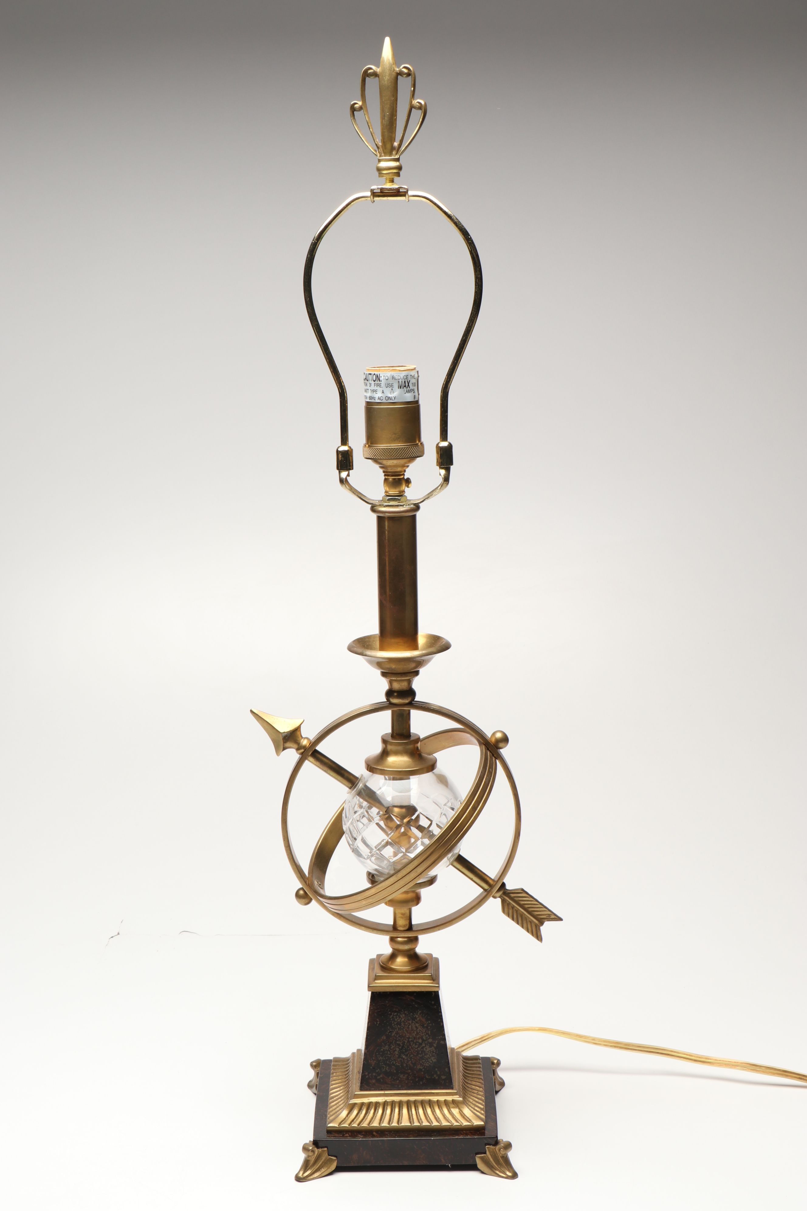 Decorative Crafts Glass Armillary Sphere Table Lamp and Ceramic Jardiniere