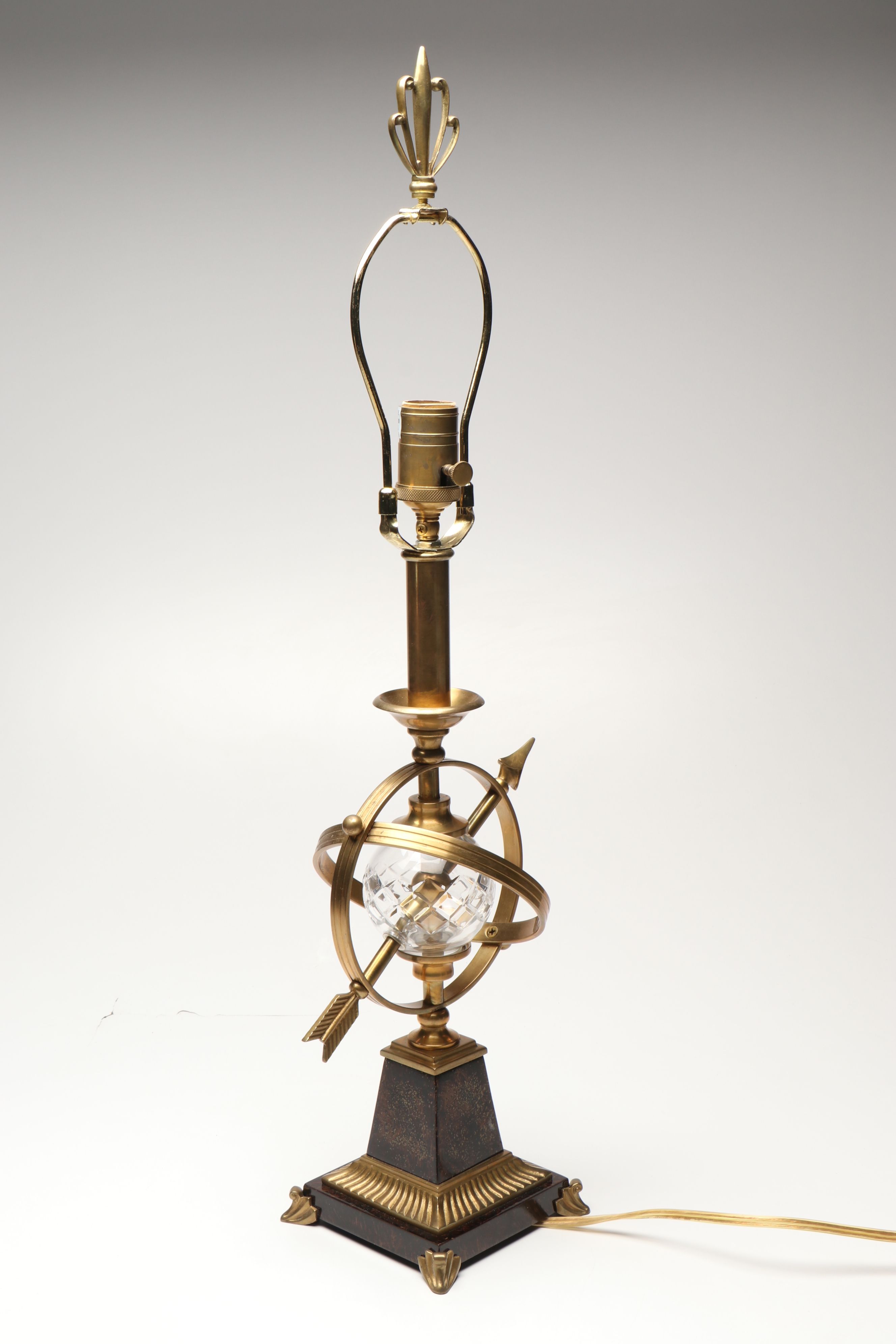 Decorative Crafts Glass Armillary Sphere Table Lamp and Ceramic Jardiniere