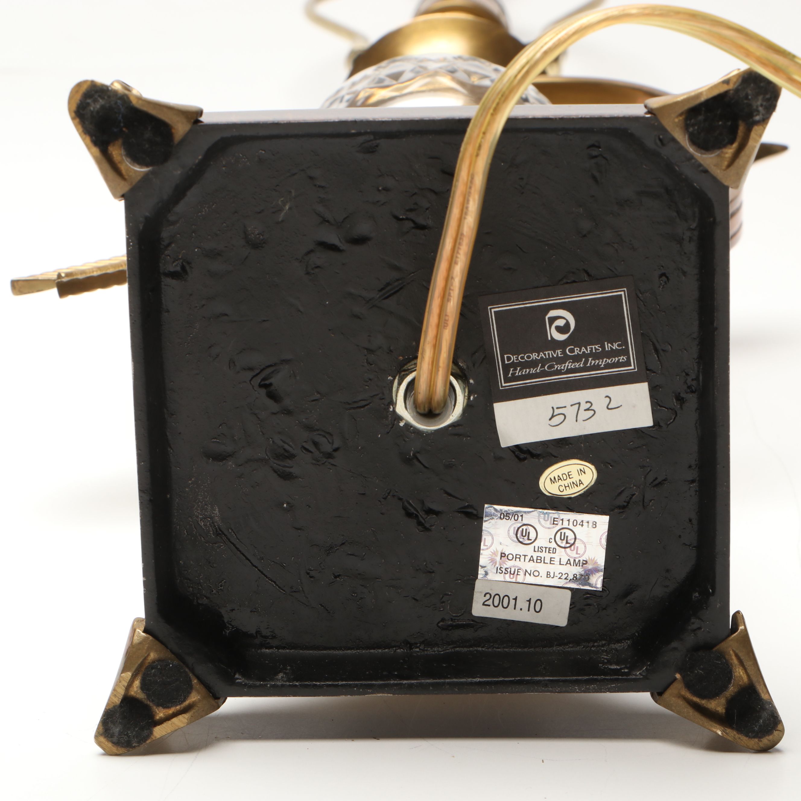 Decorative Crafts Glass Armillary Sphere Table Lamp and Ceramic Jardiniere