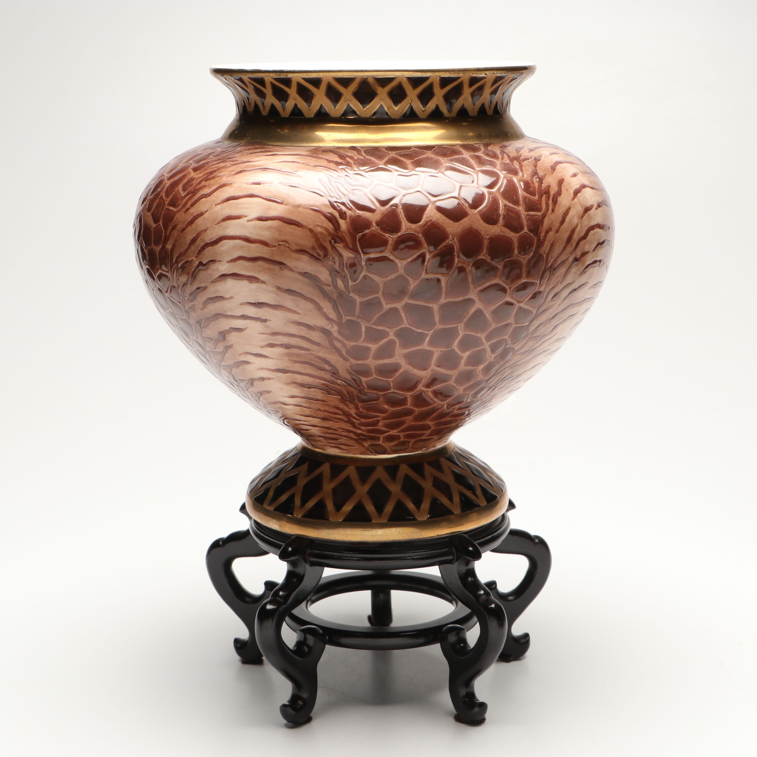 Decorative Crafts Glass Armillary Sphere Table Lamp and Ceramic Jardiniere