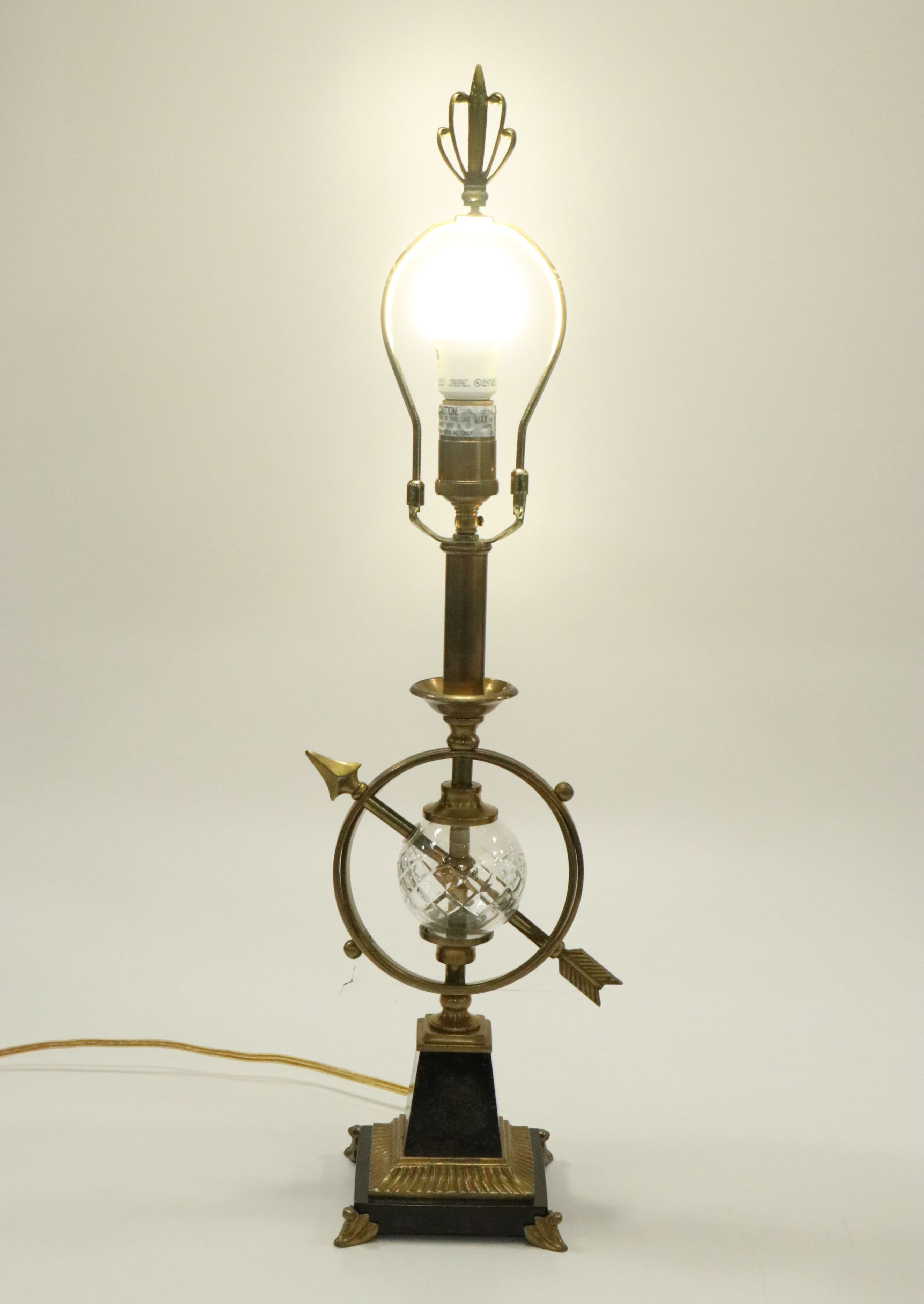 Decorative Crafts Glass Armillary Sphere Table Lamp and Ceramic Jardiniere