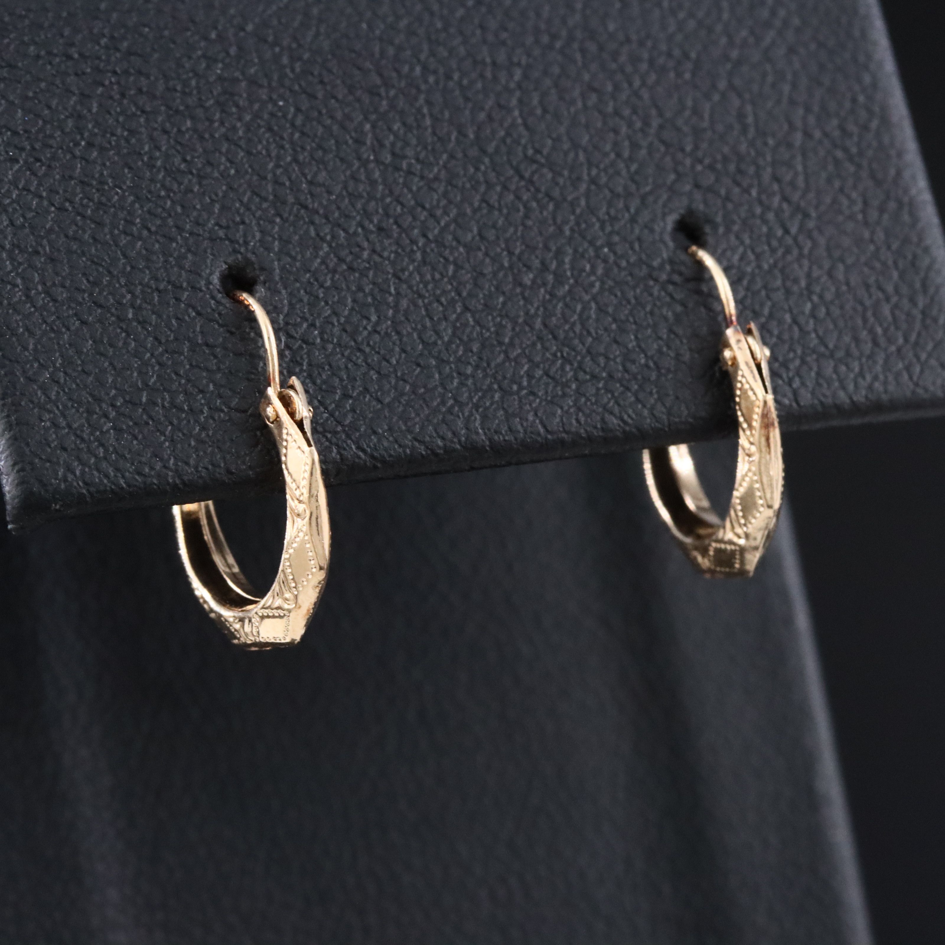 14K Huggie Hoop Earrings