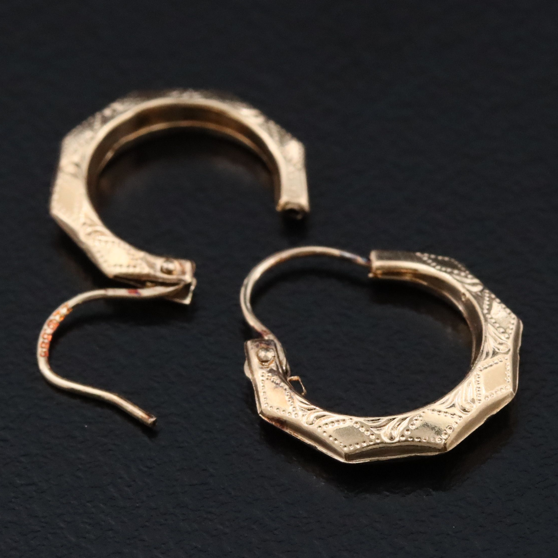 14K Huggie Hoop Earrings