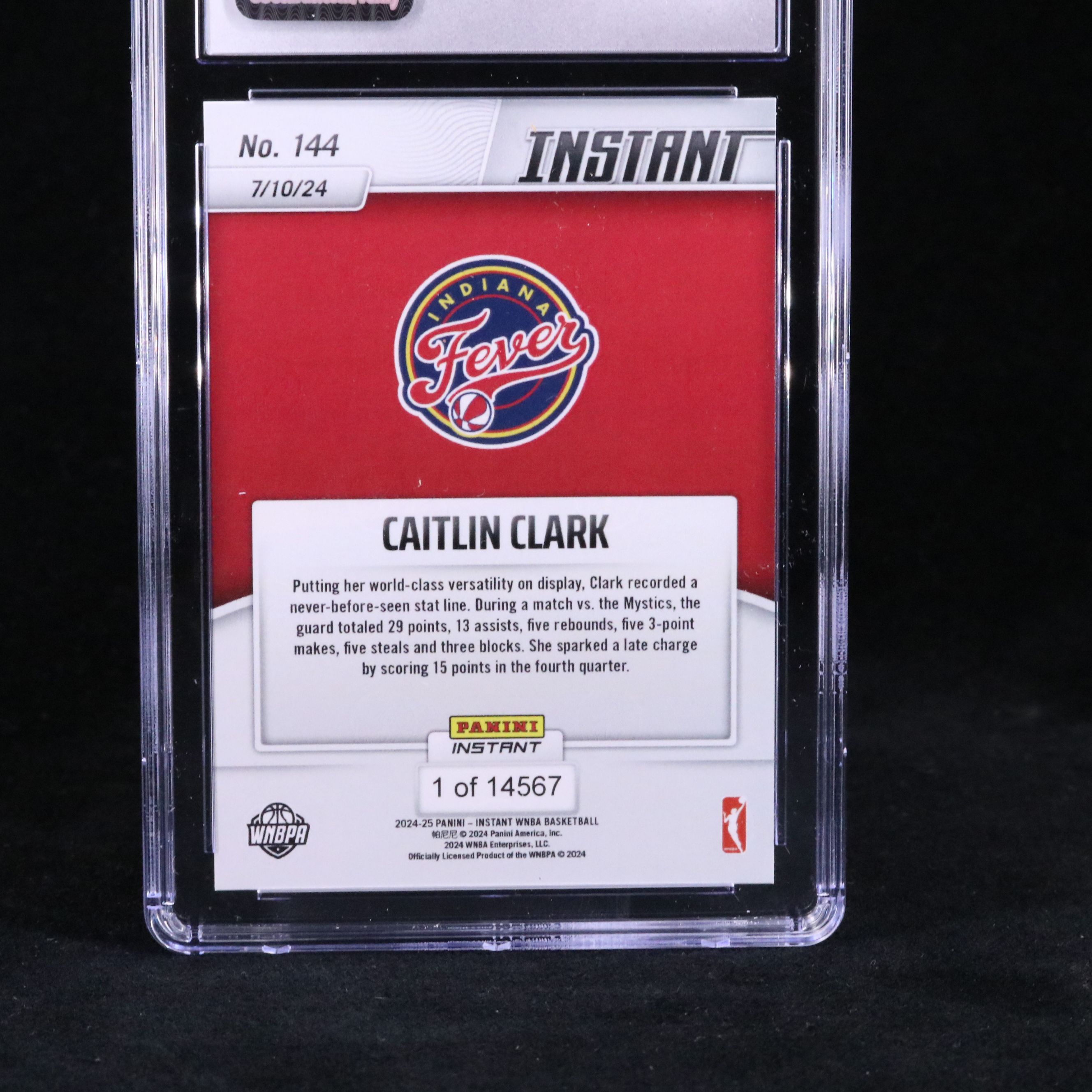 2024 Panini Instant Caitlin Clark Rookie Basketball Card Graded CGC 10