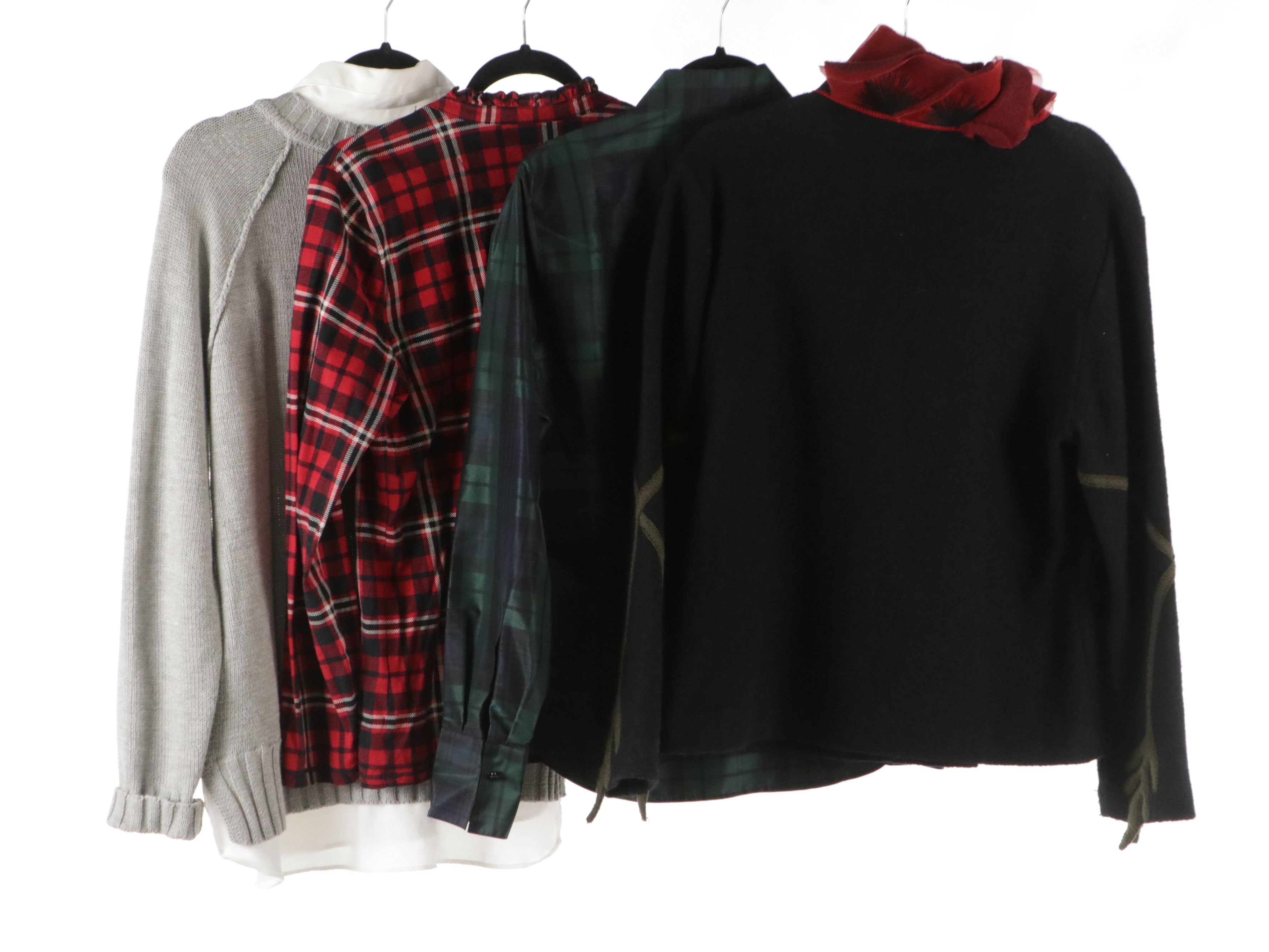 Lauren Ralph Lauren Silk Button-Up Top, CoVelo Wool & Silk Tulip Jacket & More