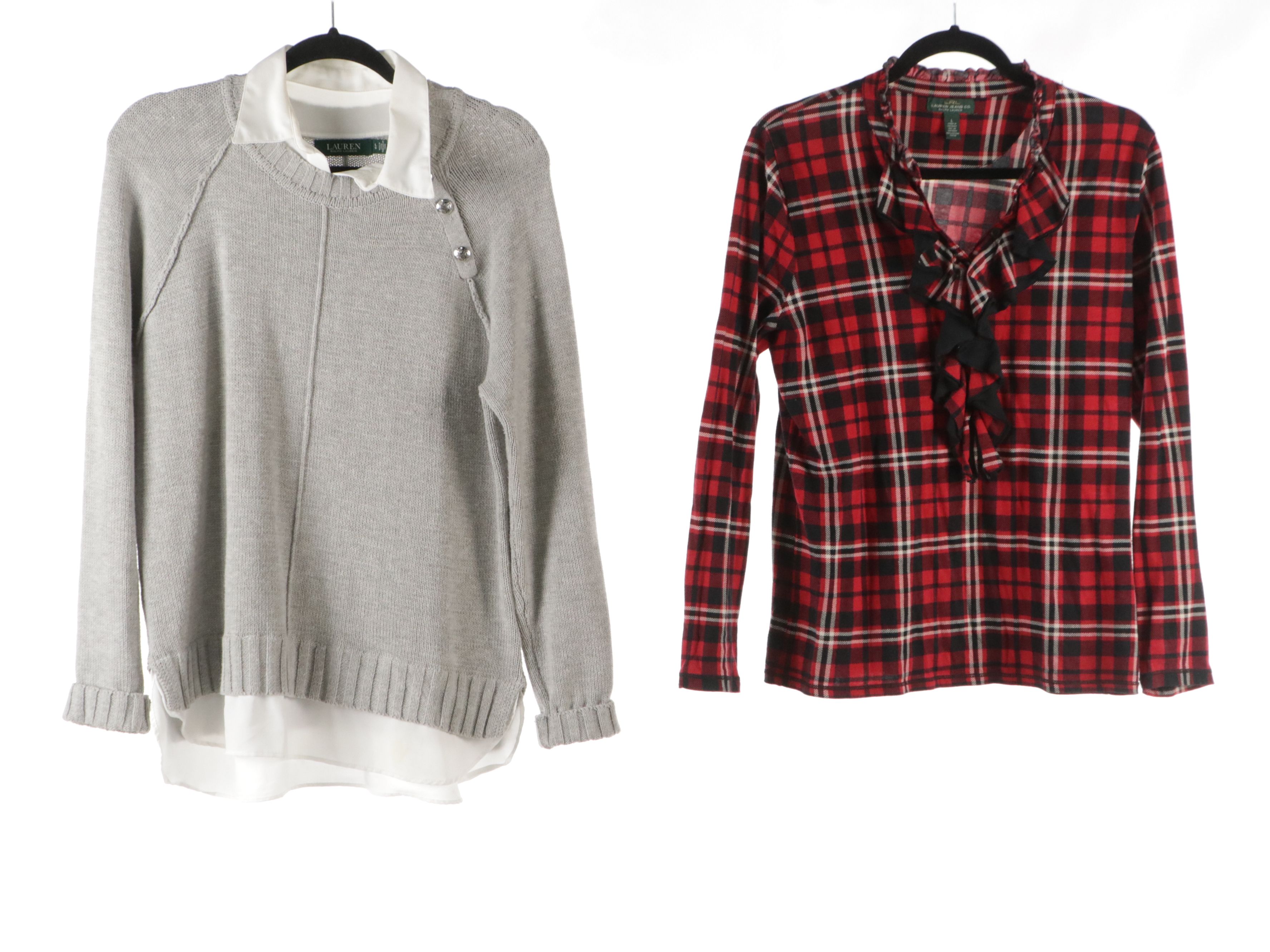 Lauren Ralph Lauren Silk Button-Up Top, CoVelo Wool & Silk Tulip Jacket & More