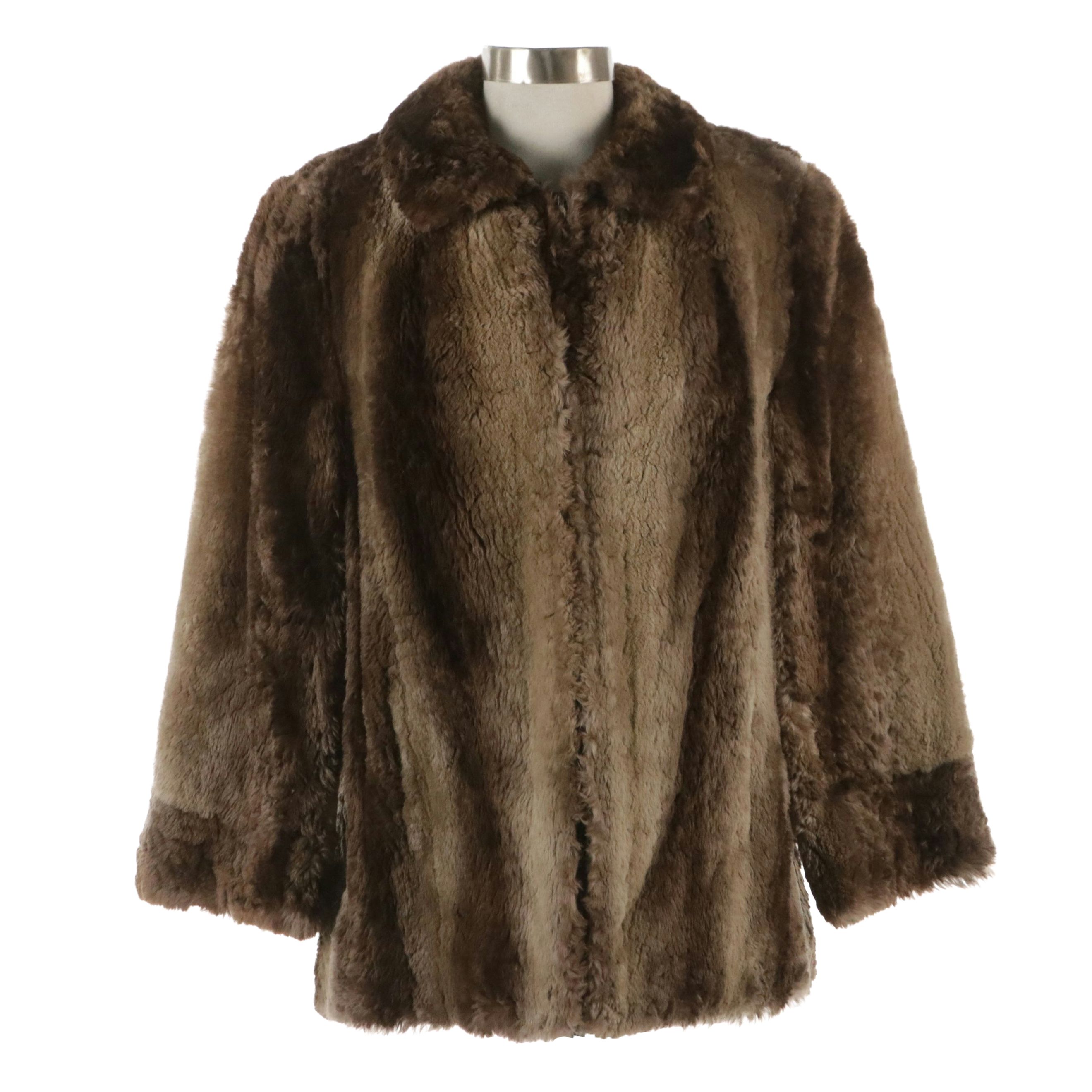 Sheared Phantom Beaver Fur Zip Jacket from Kastoria Furs