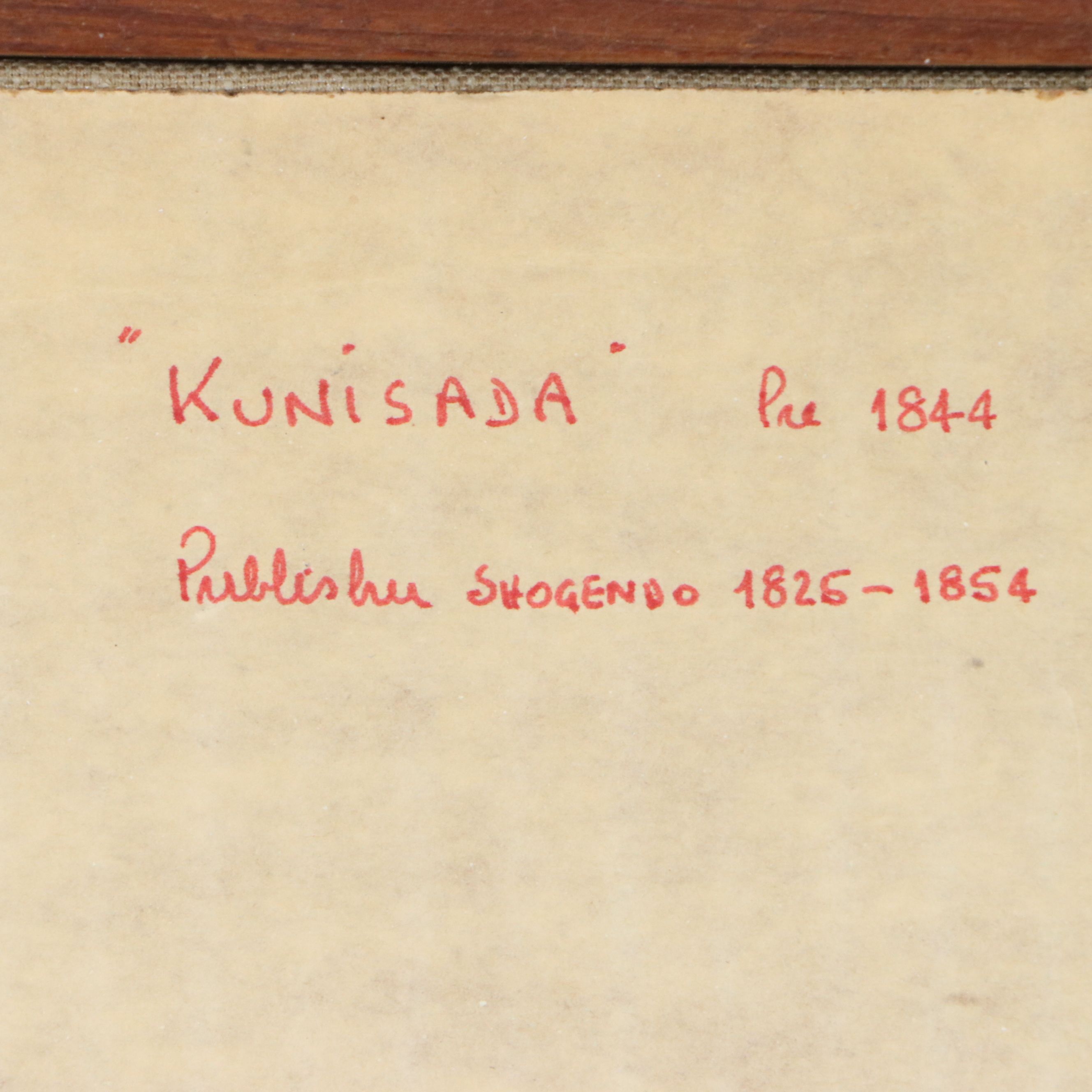 Toyokuni III Ukiyo-e Woodblock Depicting Kabuki Actor, 19th Century