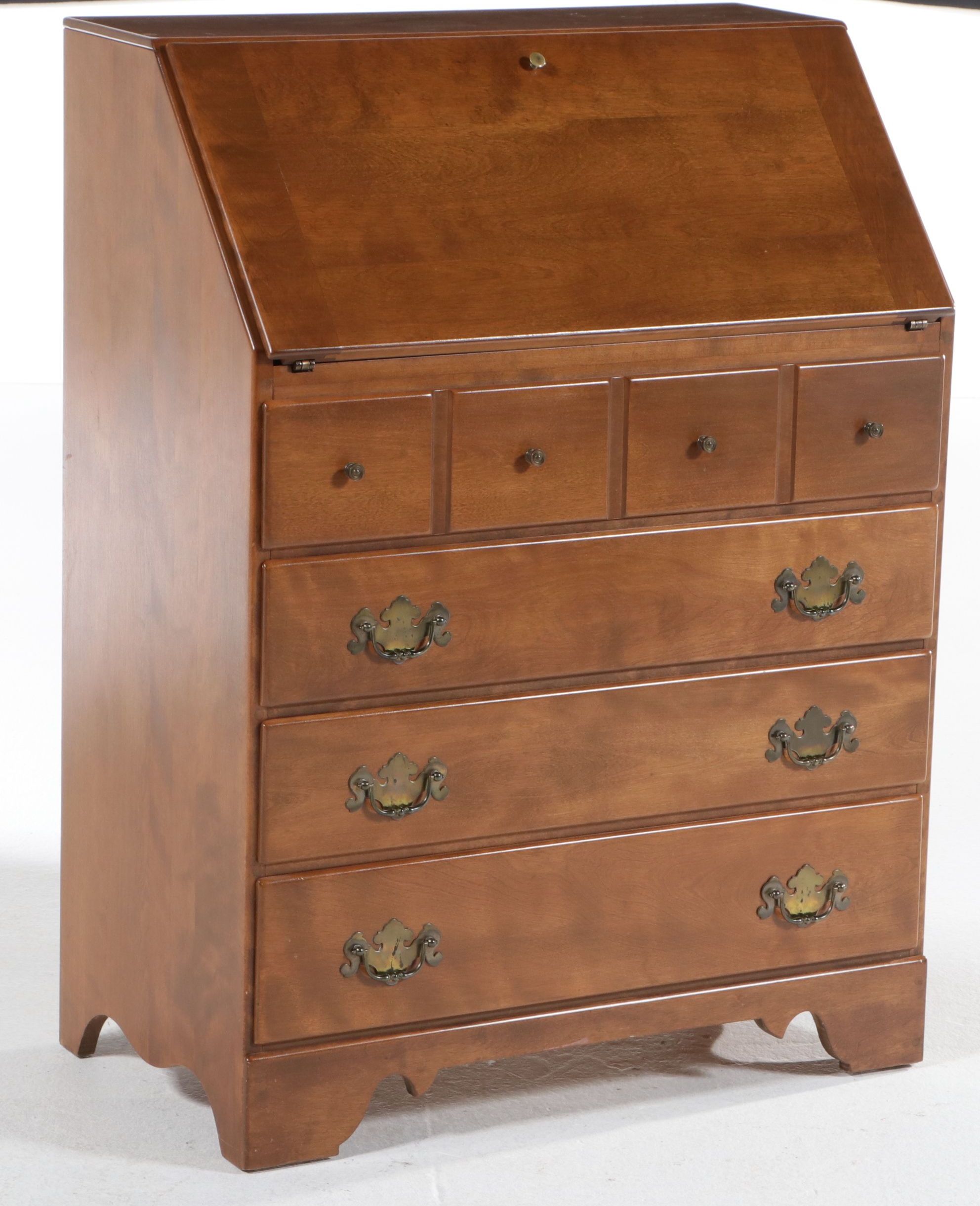 Ethan Allen by Baumritter Colonial Revival Style Maple Slant-Front Desk