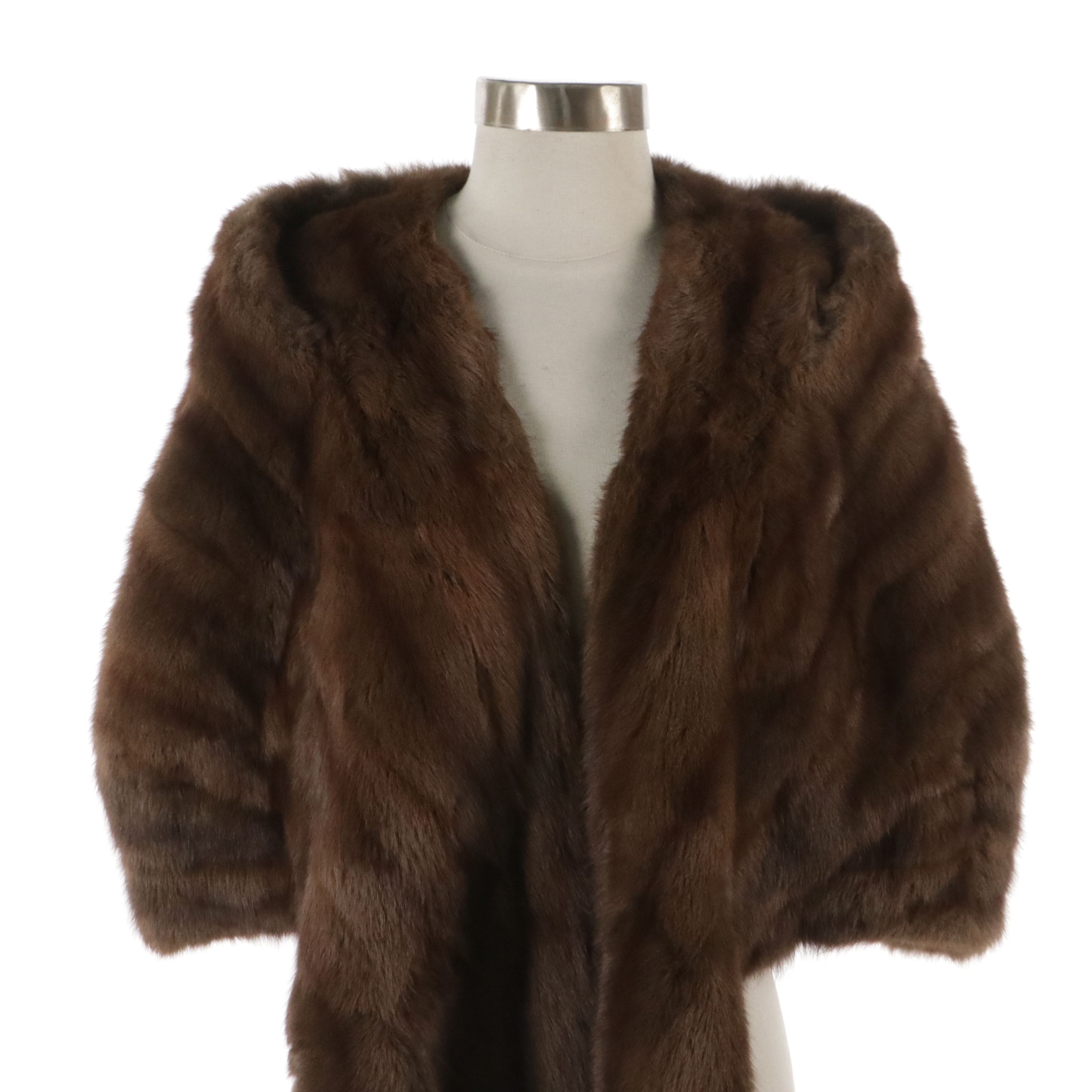 Squirrel Fur Portrait Collar Stole