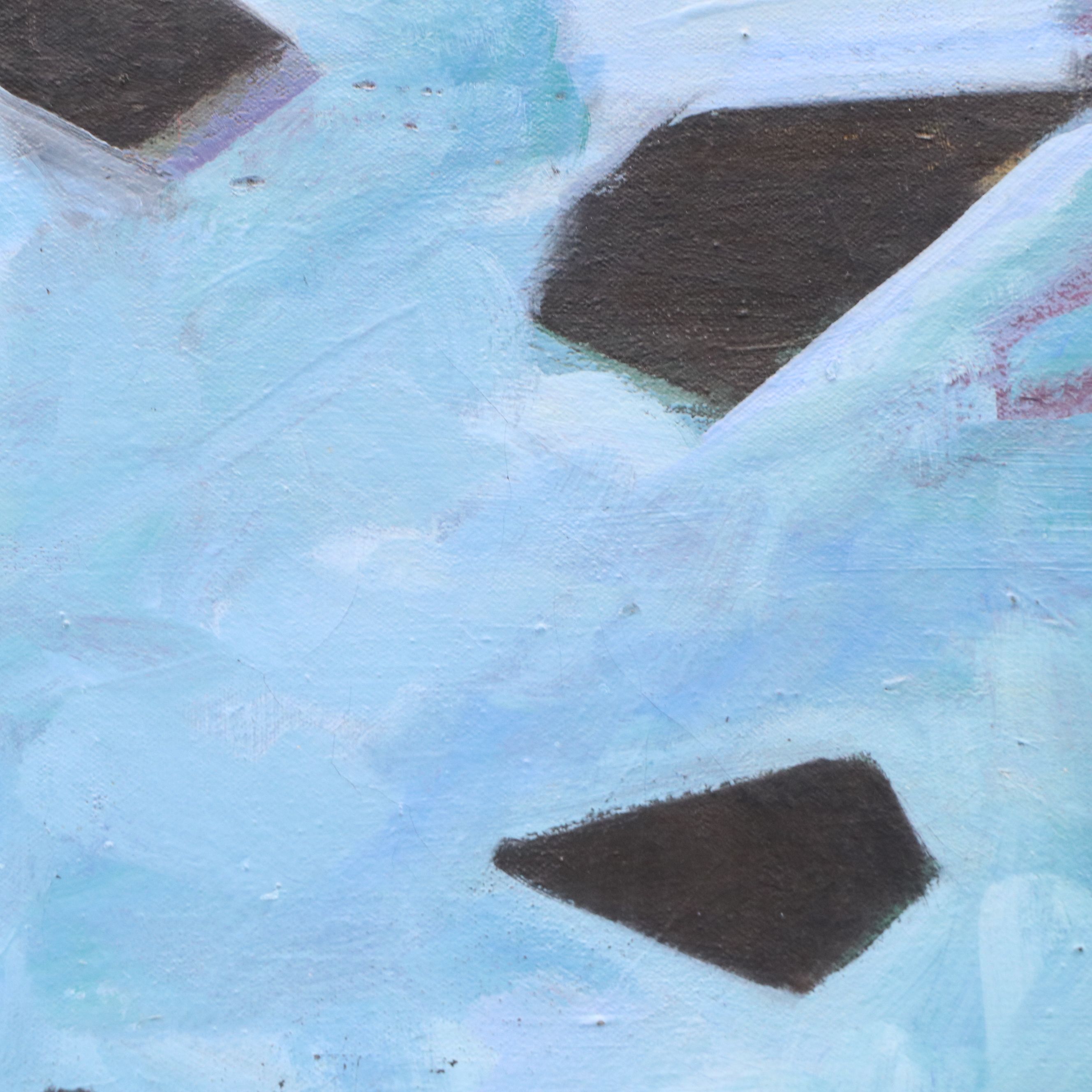 Barbara Ahlbrand Oil on Canvas "Searching for Escape Velocity," Late 20th C.