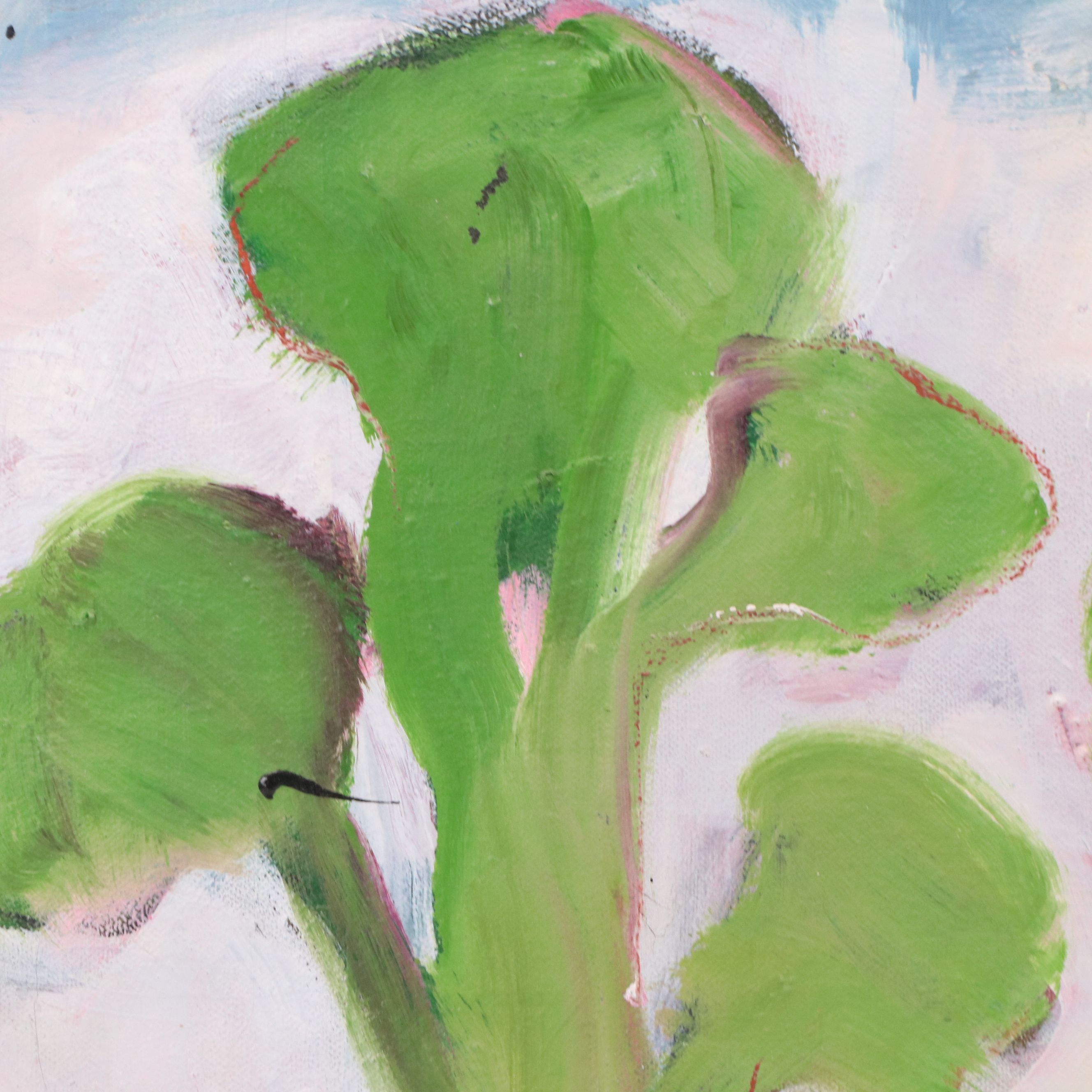 Barbara Ahlbrand Oil on Canvas "Searching for Escape Velocity," Late 20th C.