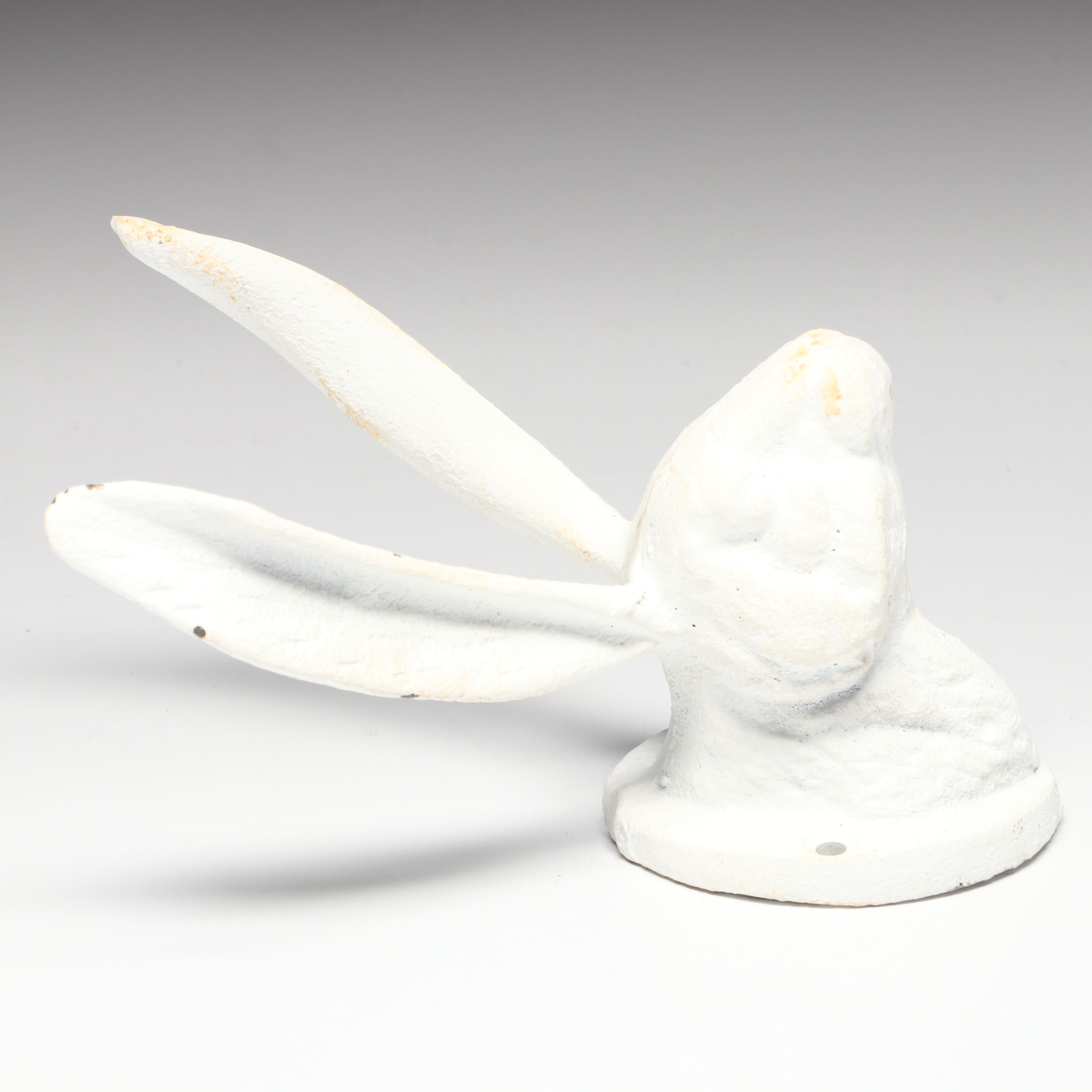 White Rabbit Head Cast Iron Wall Hook