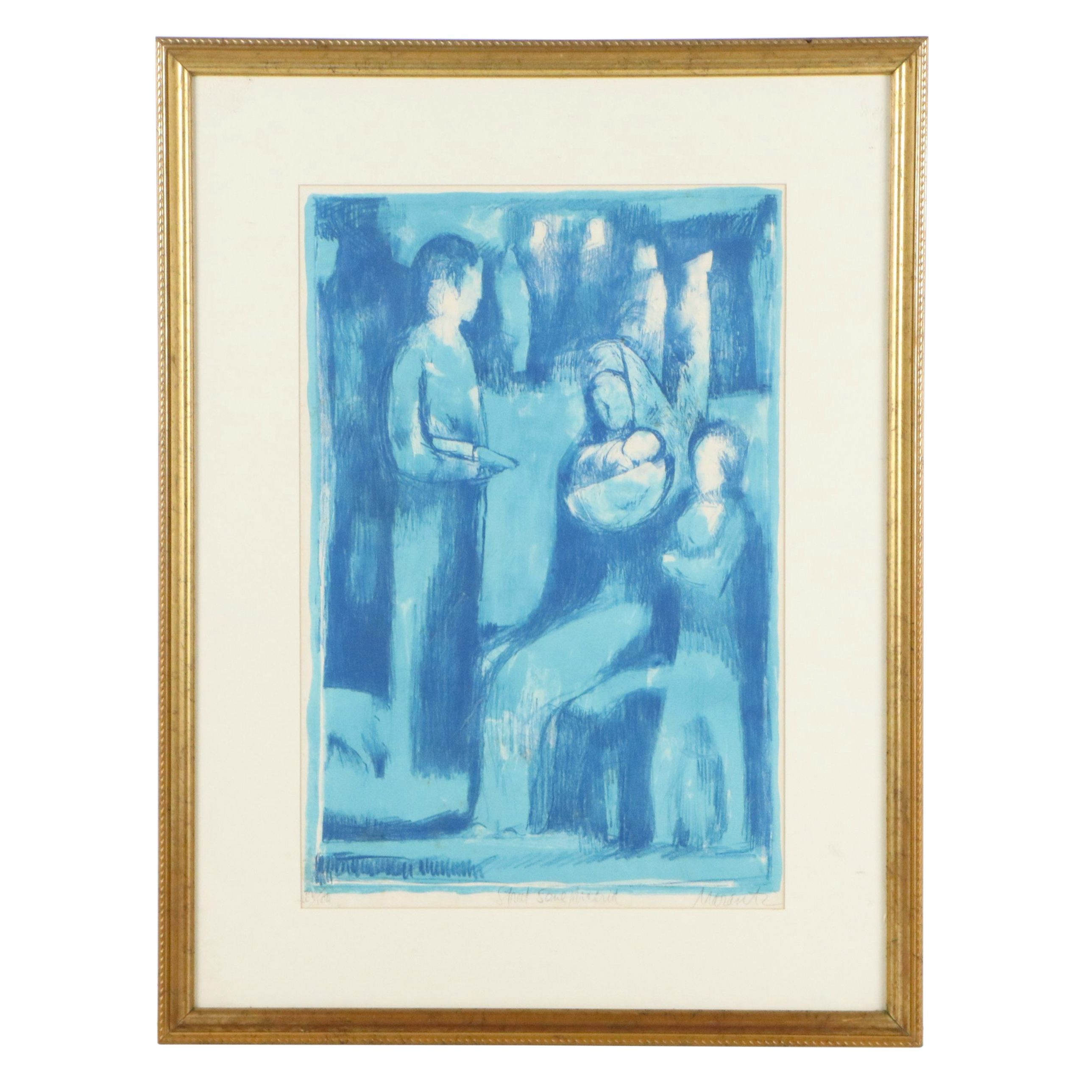 Irving Marantz Color Lithograph "Street Scene, Madrid," Circa 1960