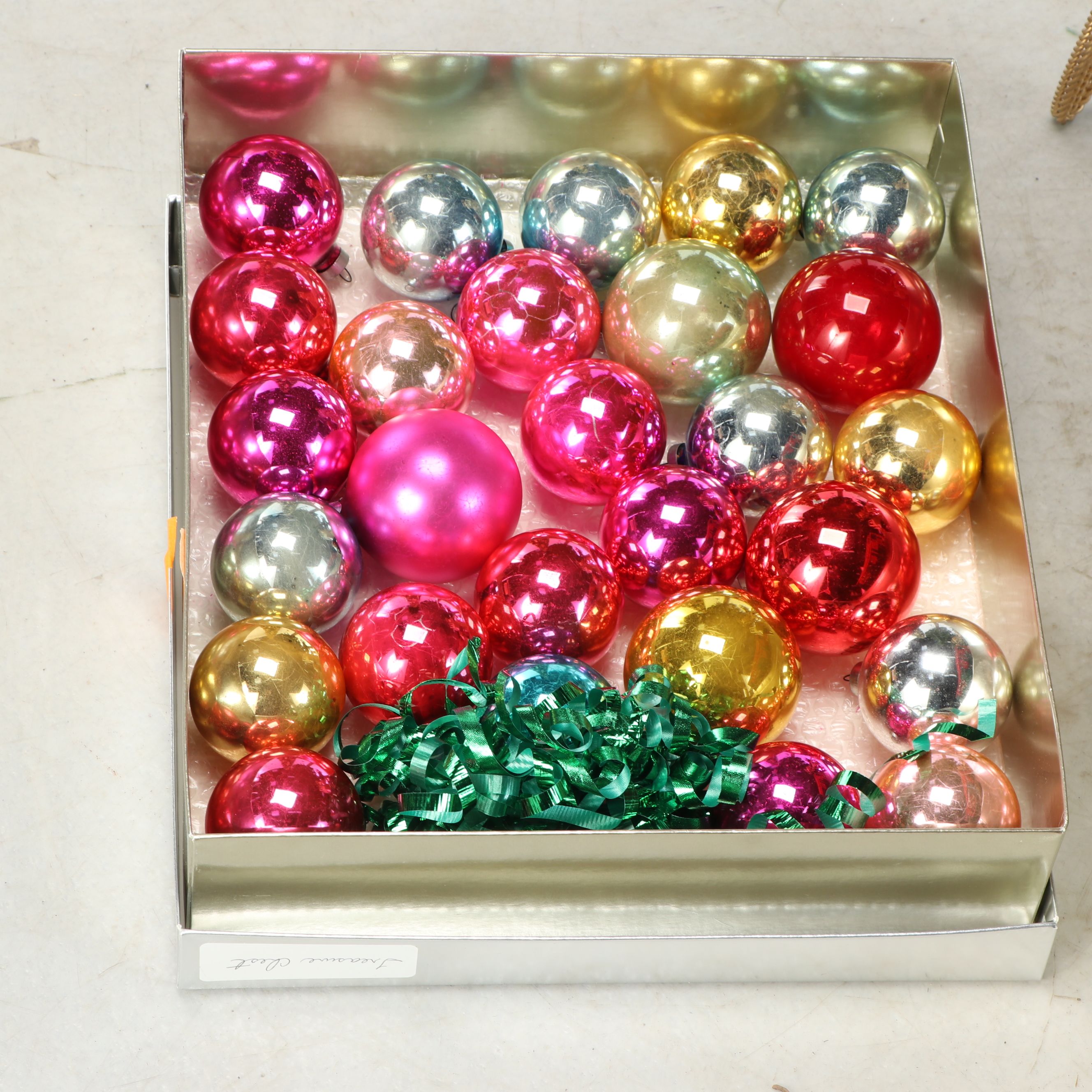 Standing Artificial Pine Trees, Colorful Glass Ornaments and More Holiday Décor