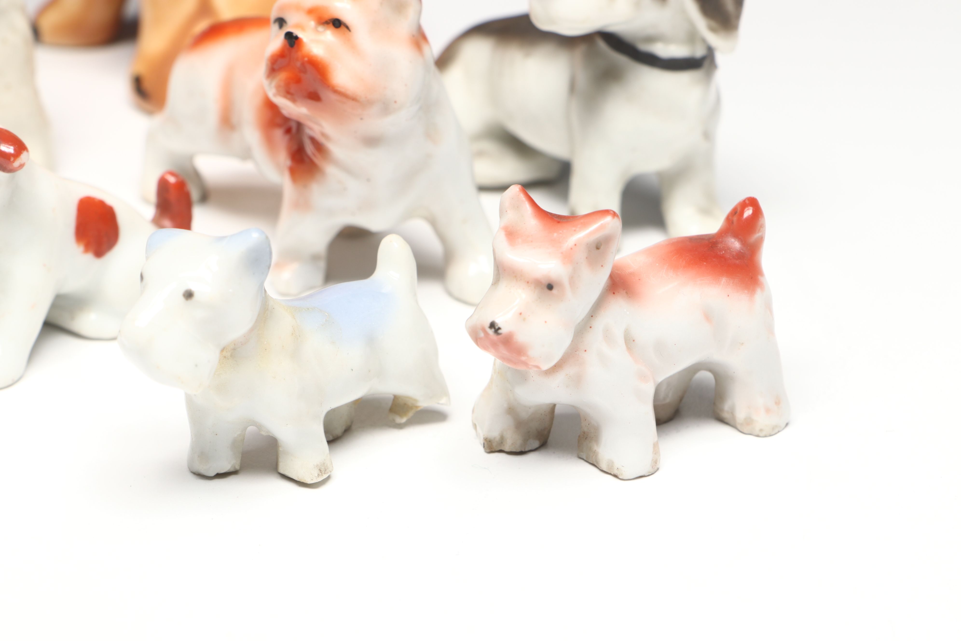 Japanese Ceramic Dog Figurines, Mid-20th Century