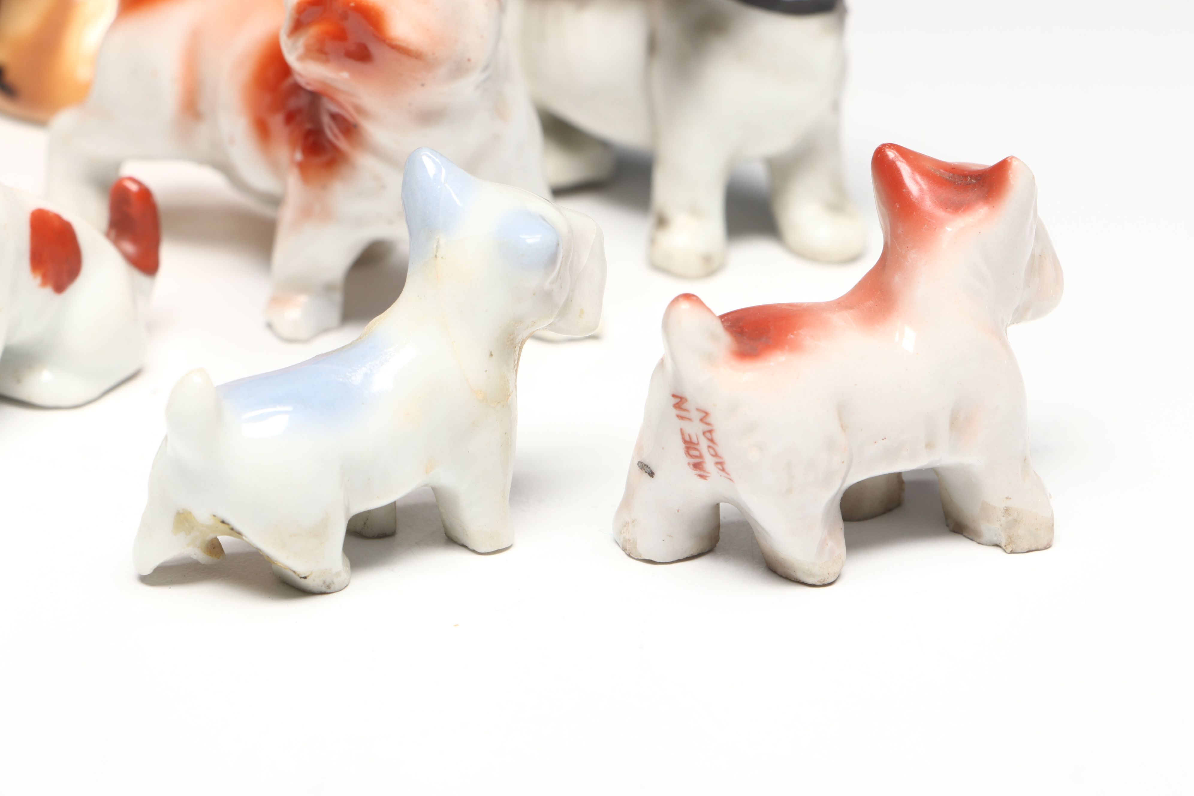 Japanese Ceramic Dog Figurines, Mid-20th Century