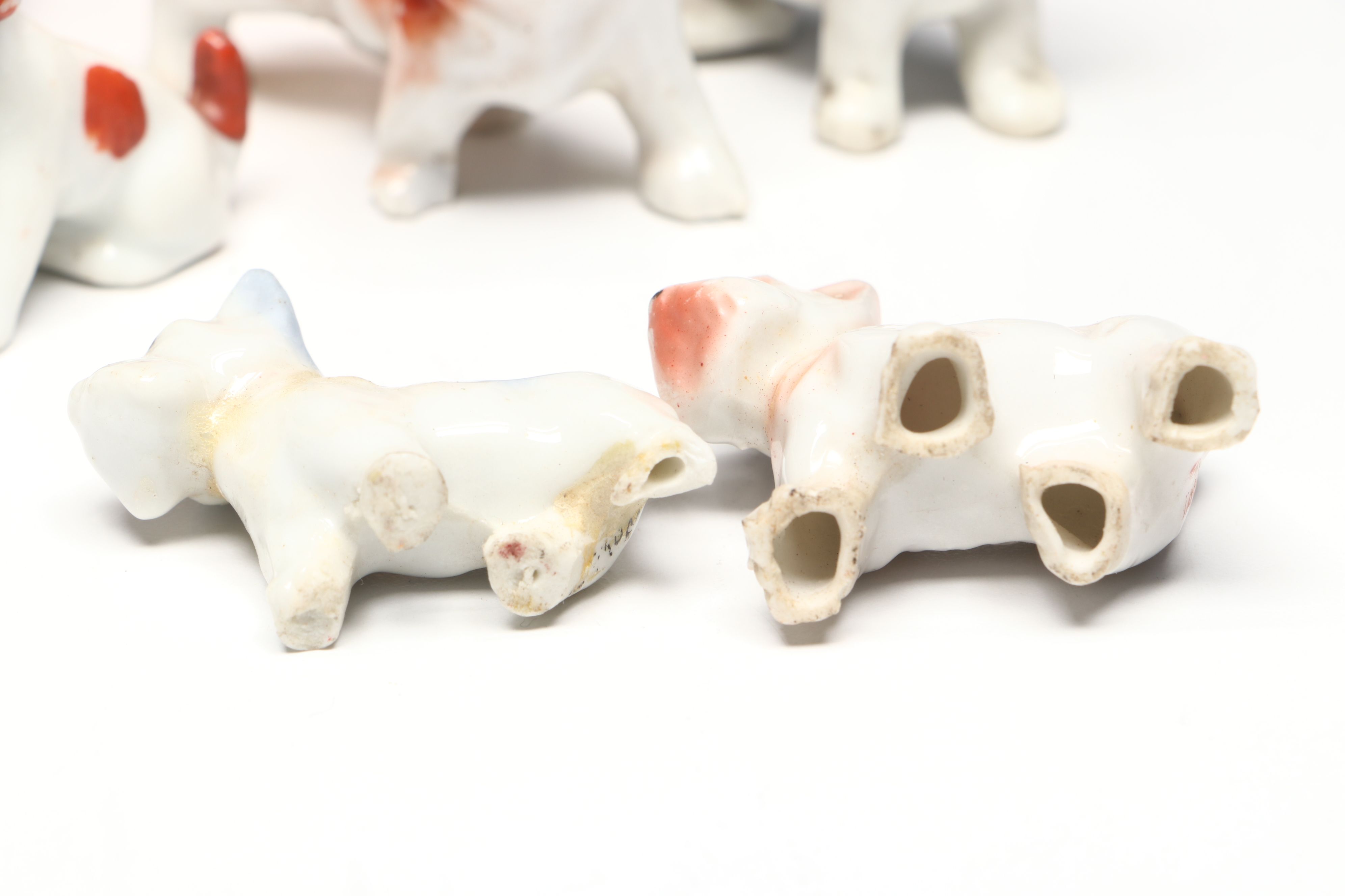 Japanese Ceramic Dog Figurines, Mid-20th Century
