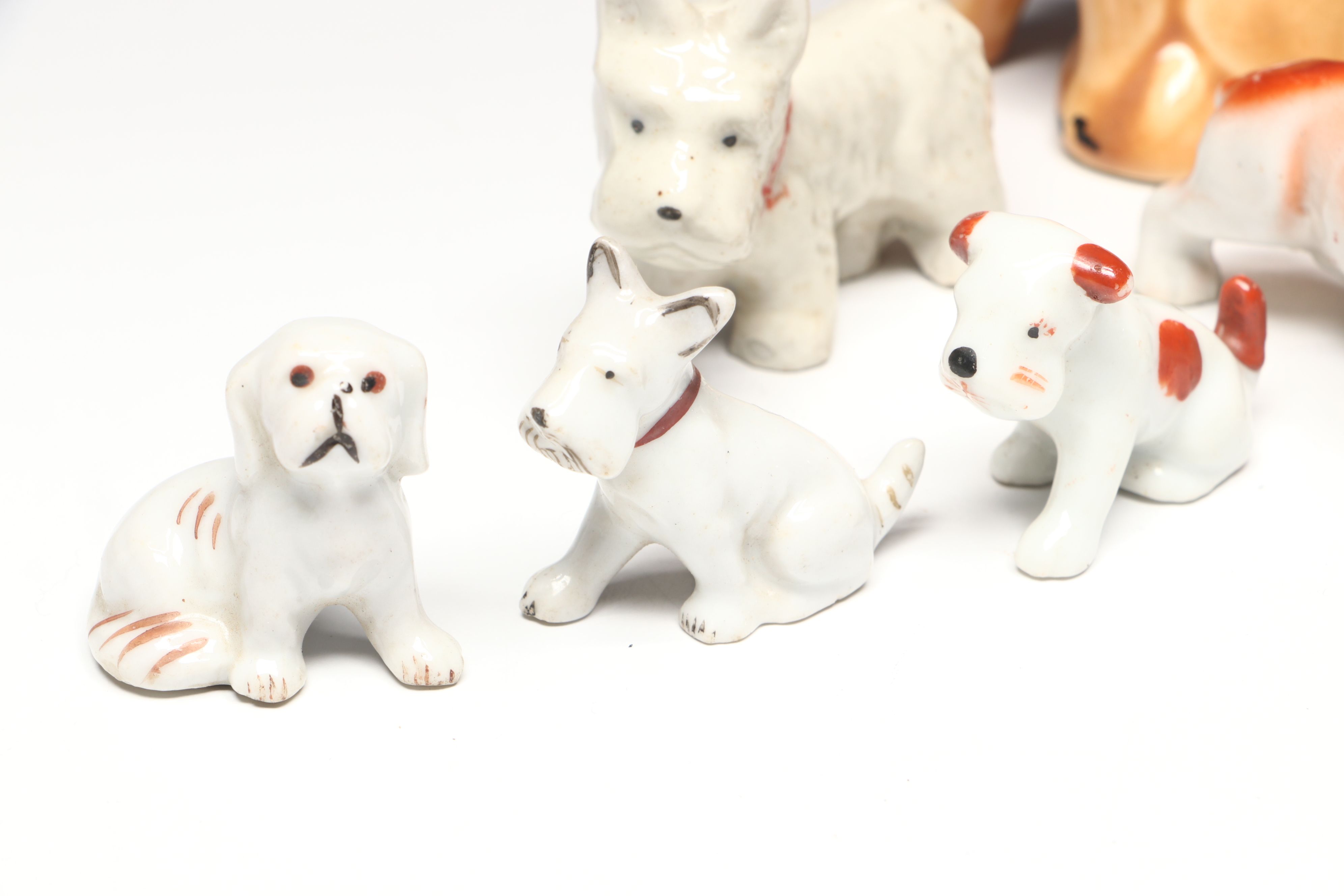 Japanese Ceramic Dog Figurines, Mid-20th Century