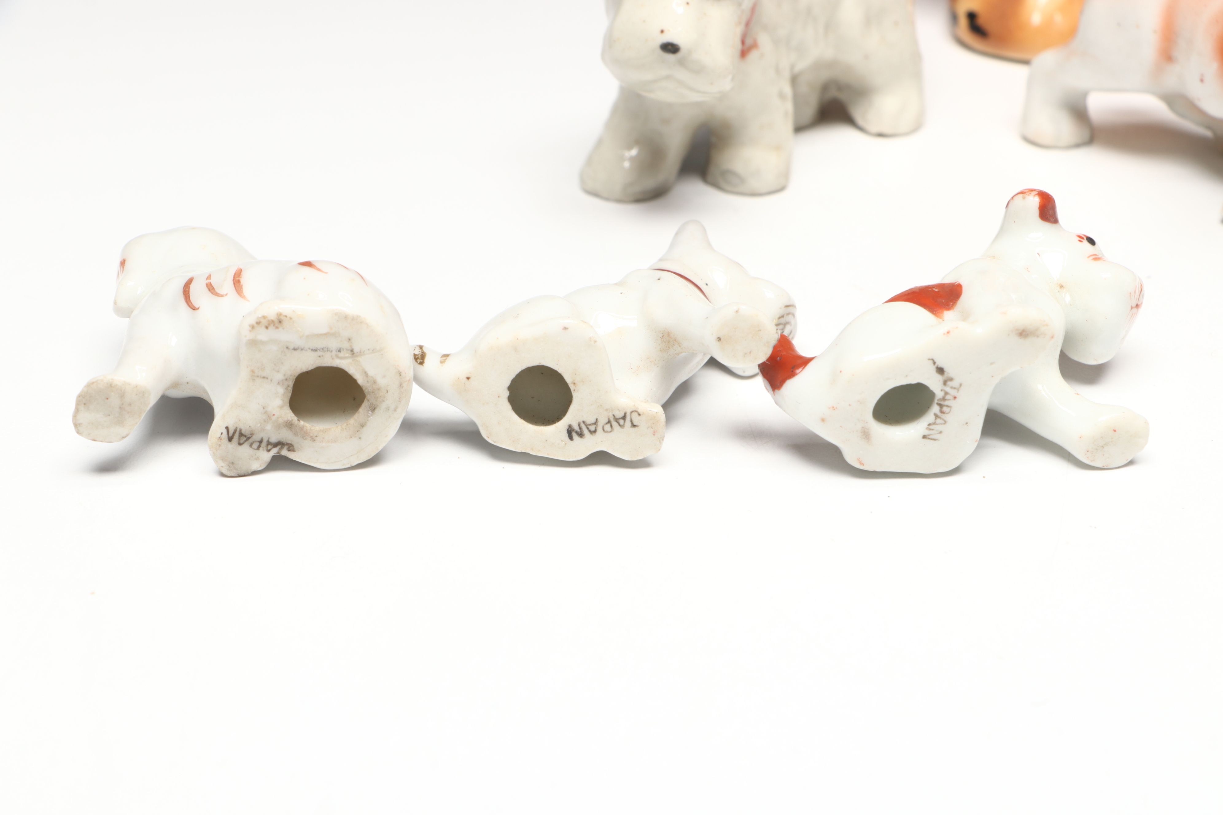Japanese Ceramic Dog Figurines, Mid-20th Century