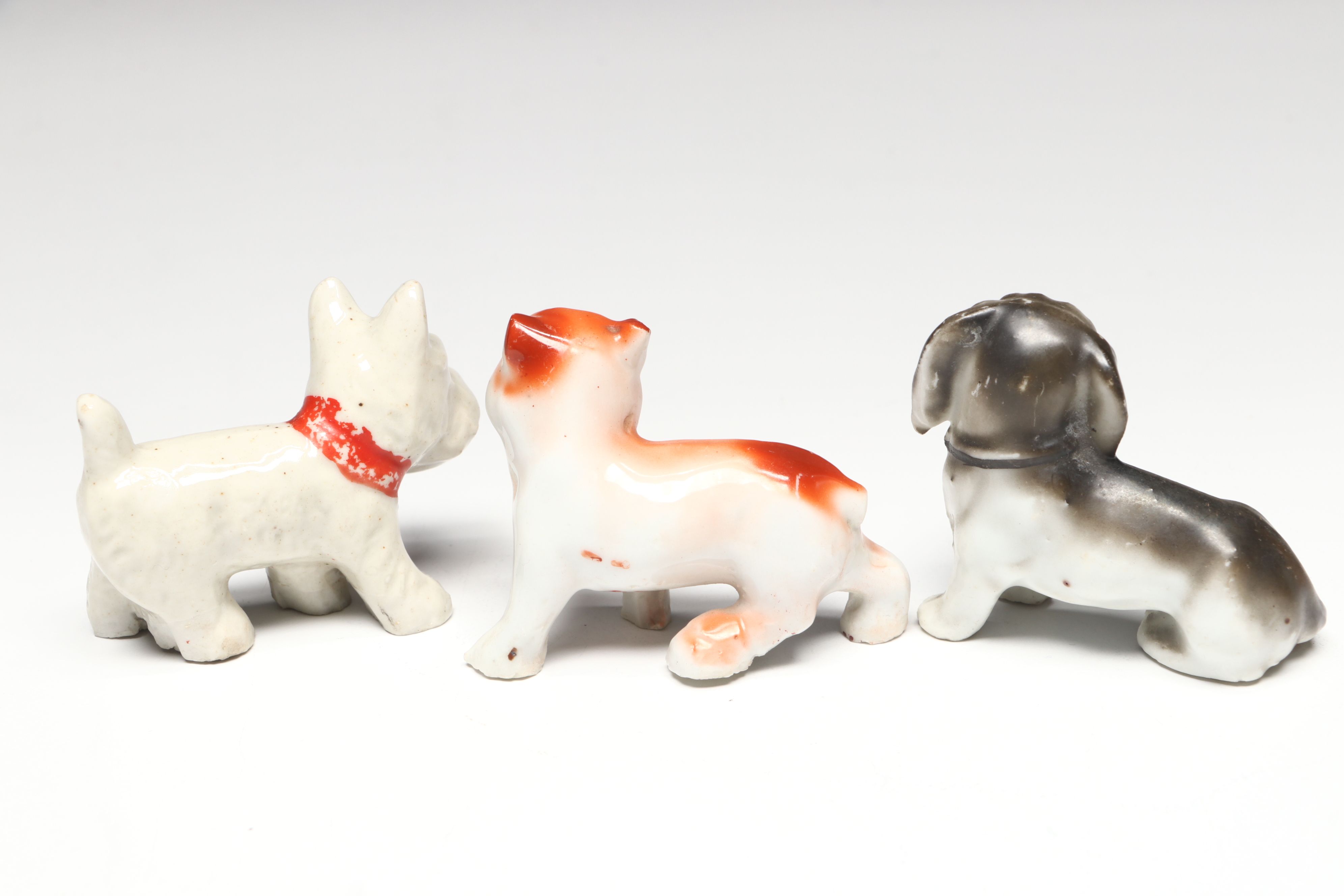 Japanese Ceramic Dog Figurines, Mid-20th Century