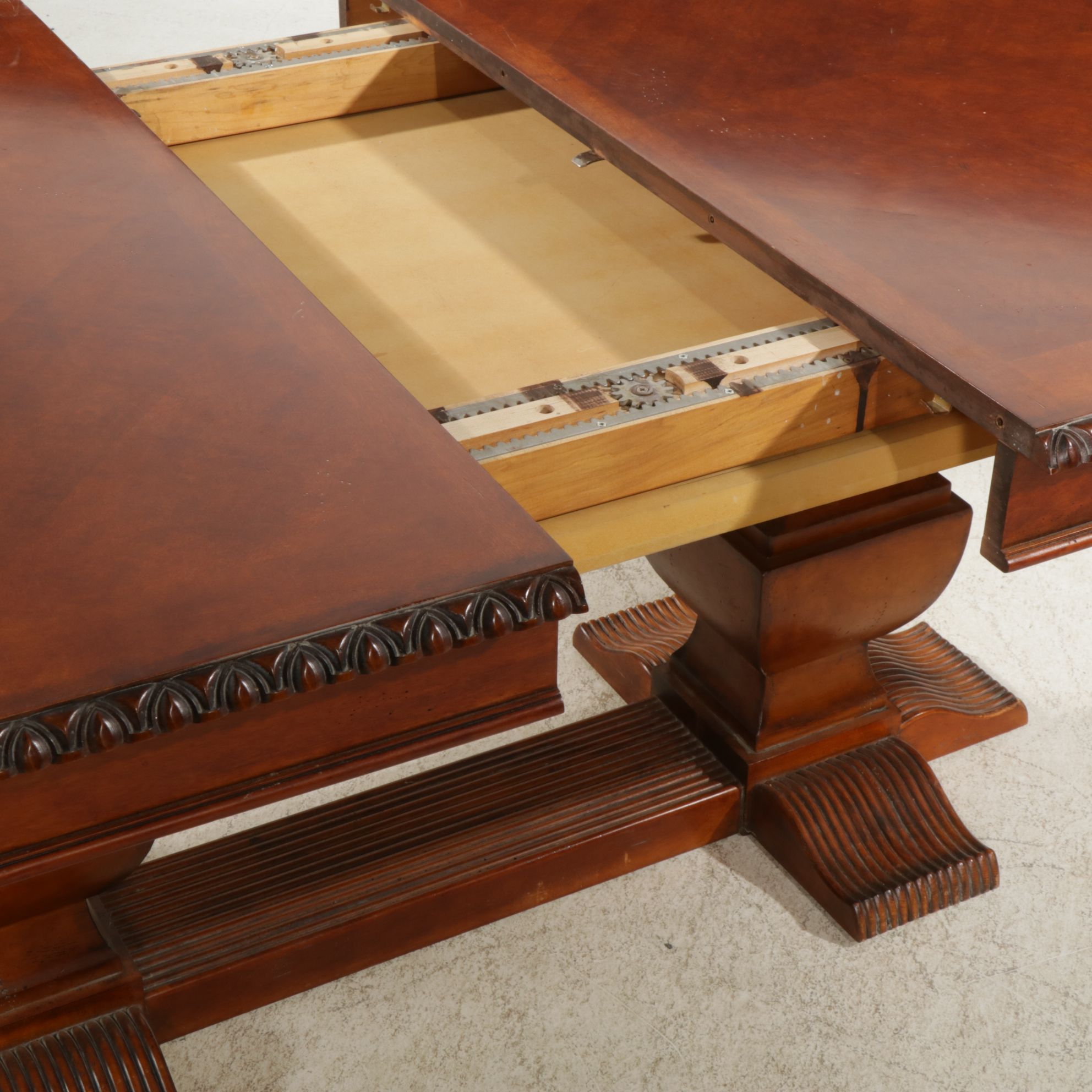 Double Pedestal Dining Table, 21st Century