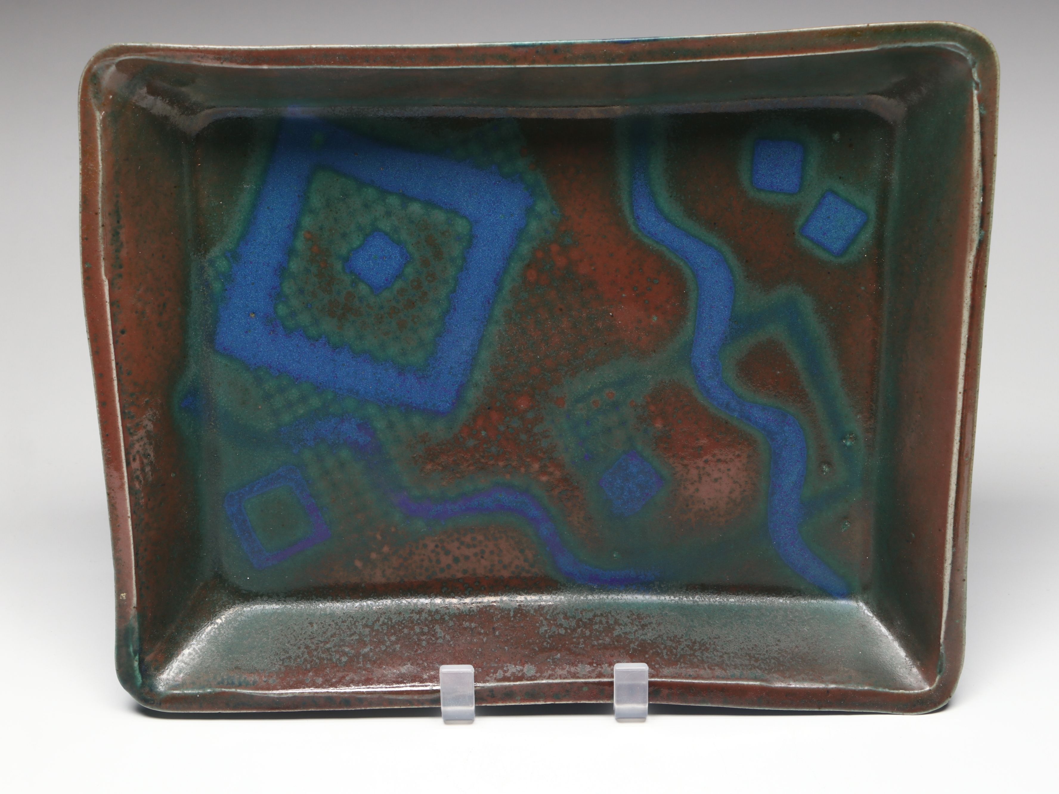 Signed Ceramic Art Pottery Flower Frog Vase, Baker and More Tableware