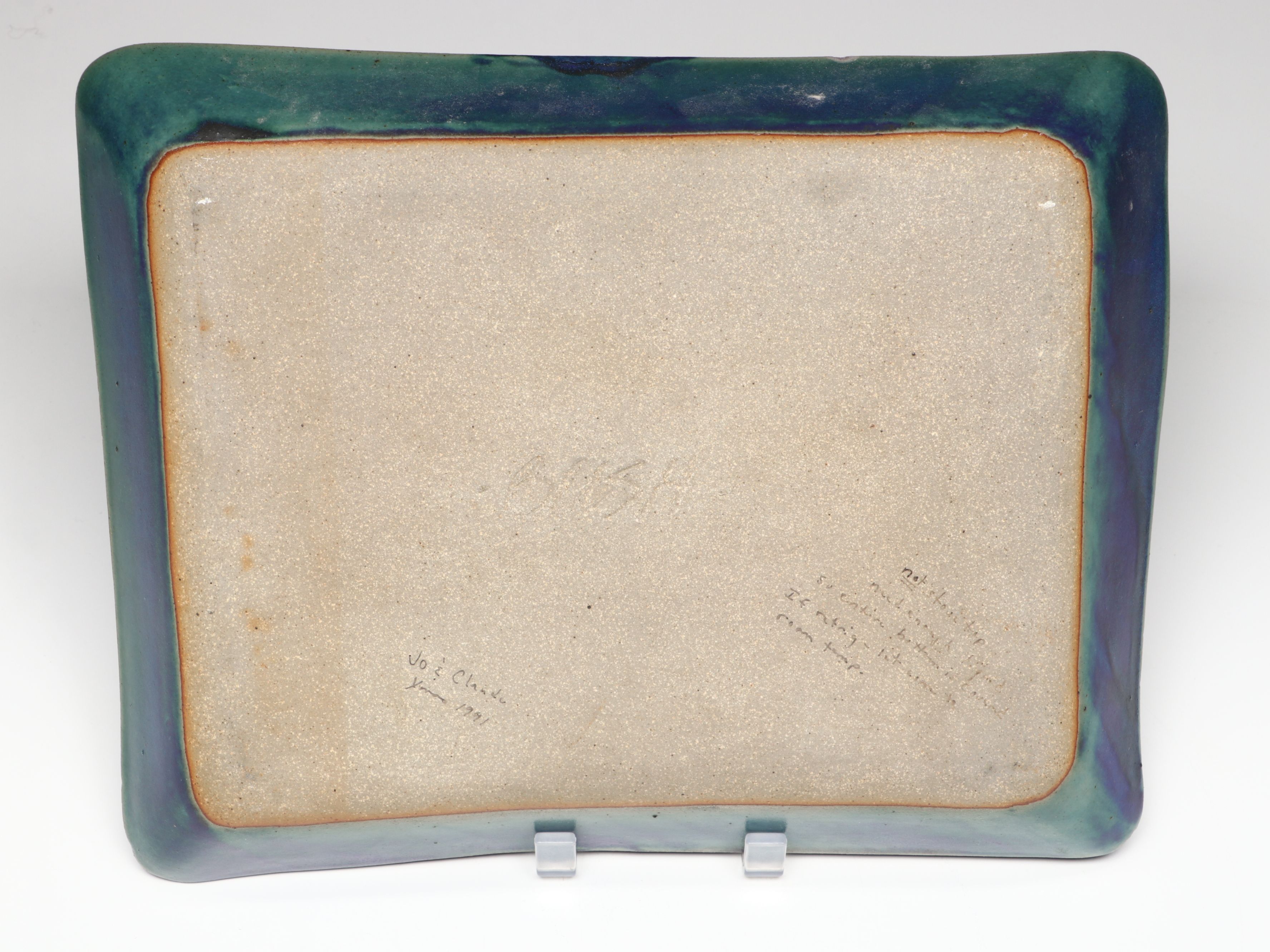 Signed Ceramic Art Pottery Flower Frog Vase, Baker and More Tableware