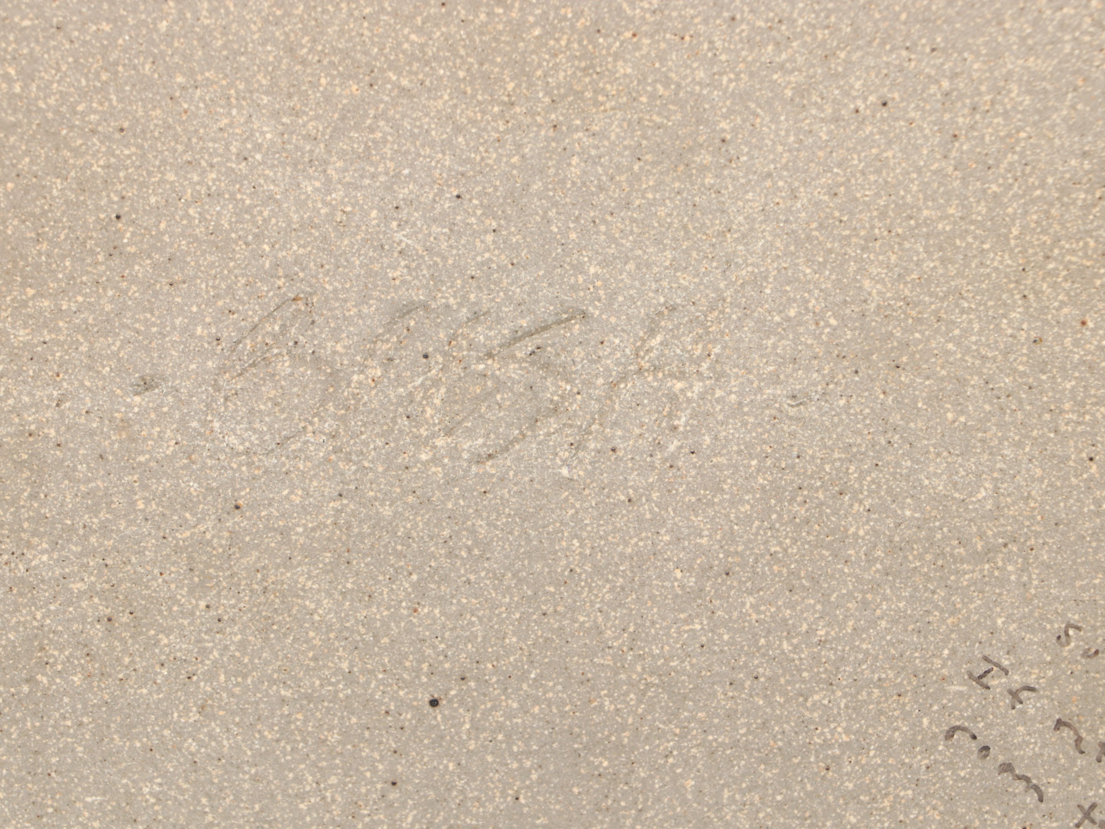 Signed Ceramic Art Pottery Flower Frog Vase, Baker and More Tableware